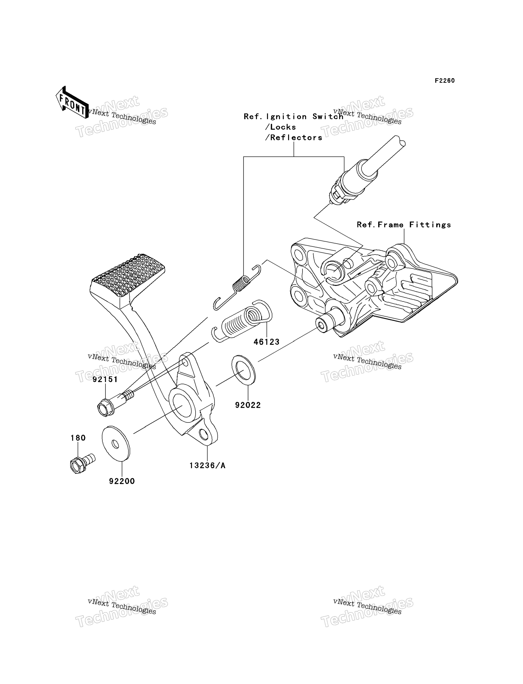 Тормоз Pedal/Torque Link
