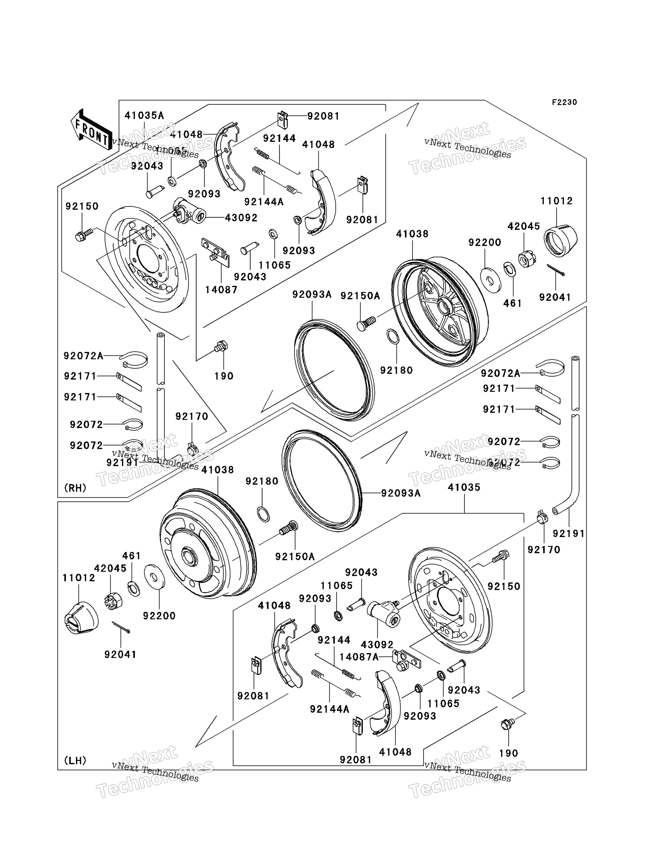 Передняя часть Hubs/Brakes