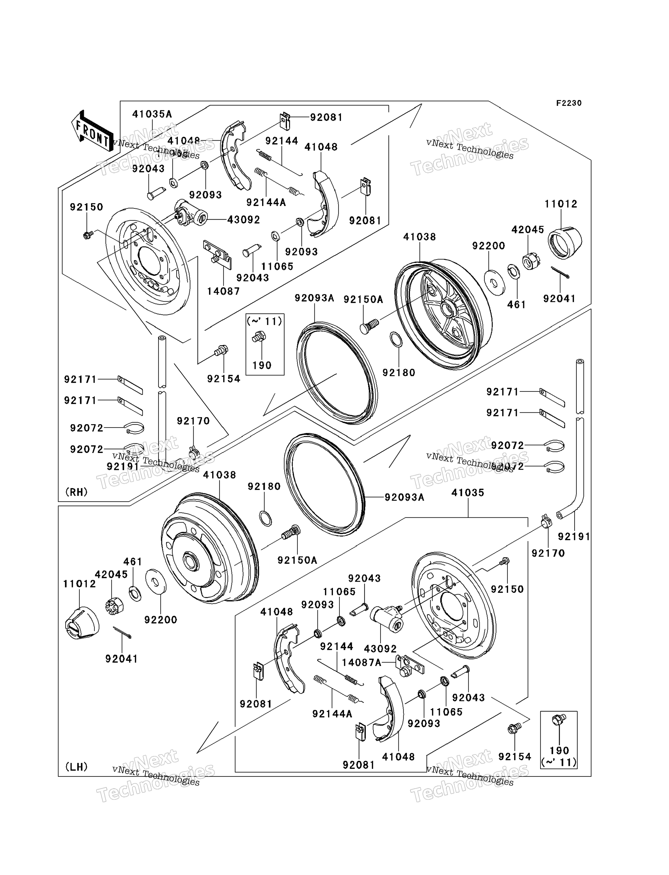 Передняя часть Hubs/Brakes