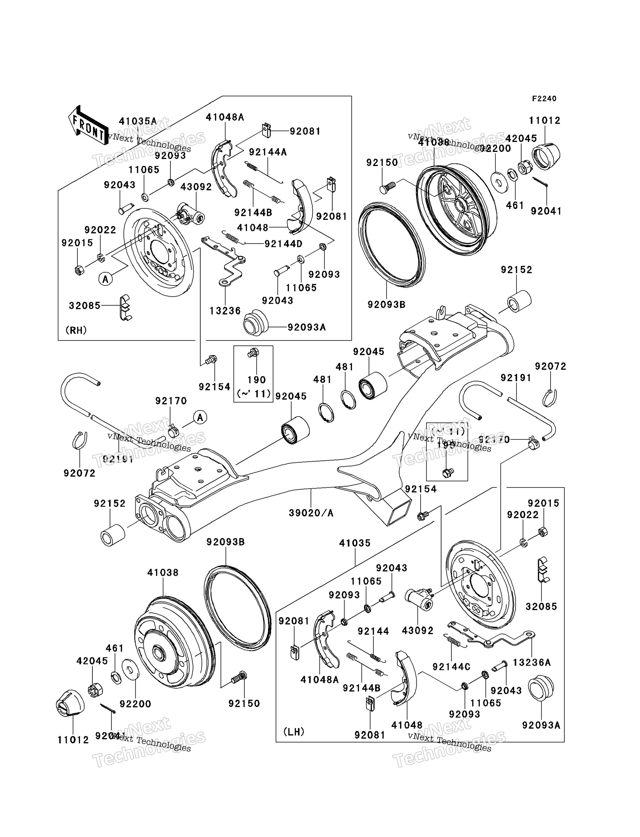 задний Hubs / Brakes