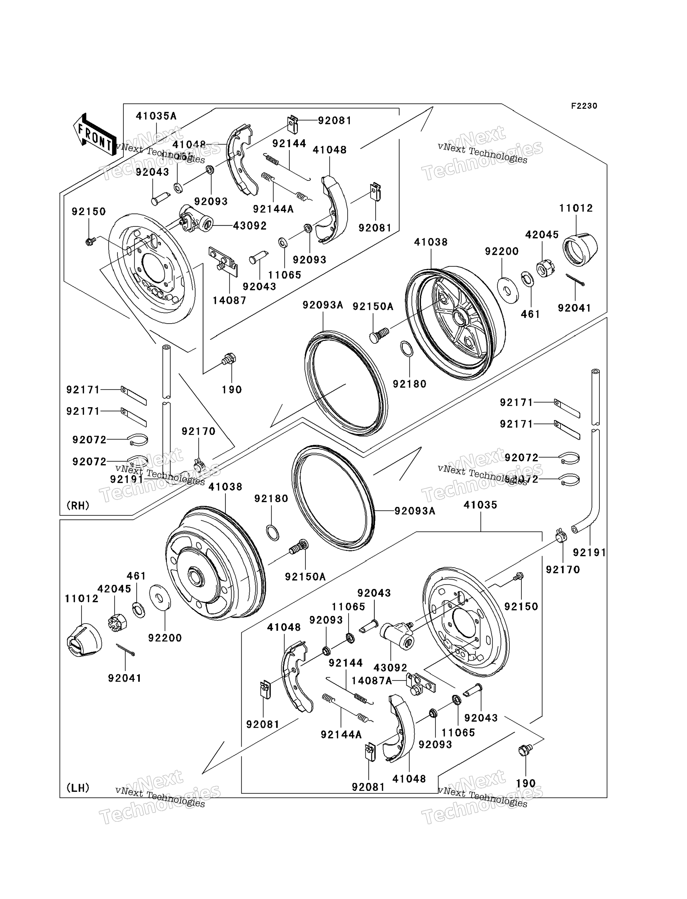 Передняя часть Hubs/Brakes