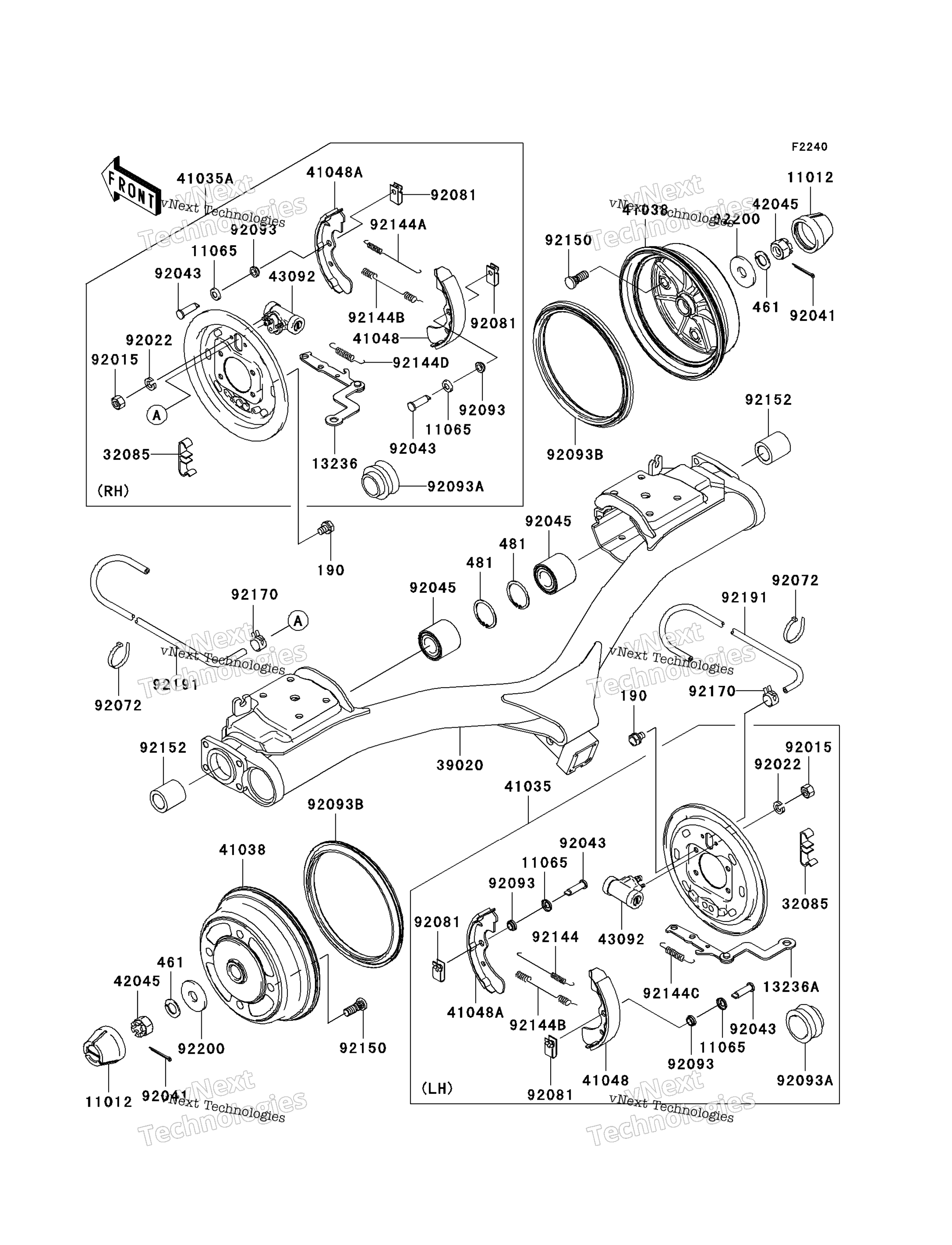 задний Hubs / Brakes