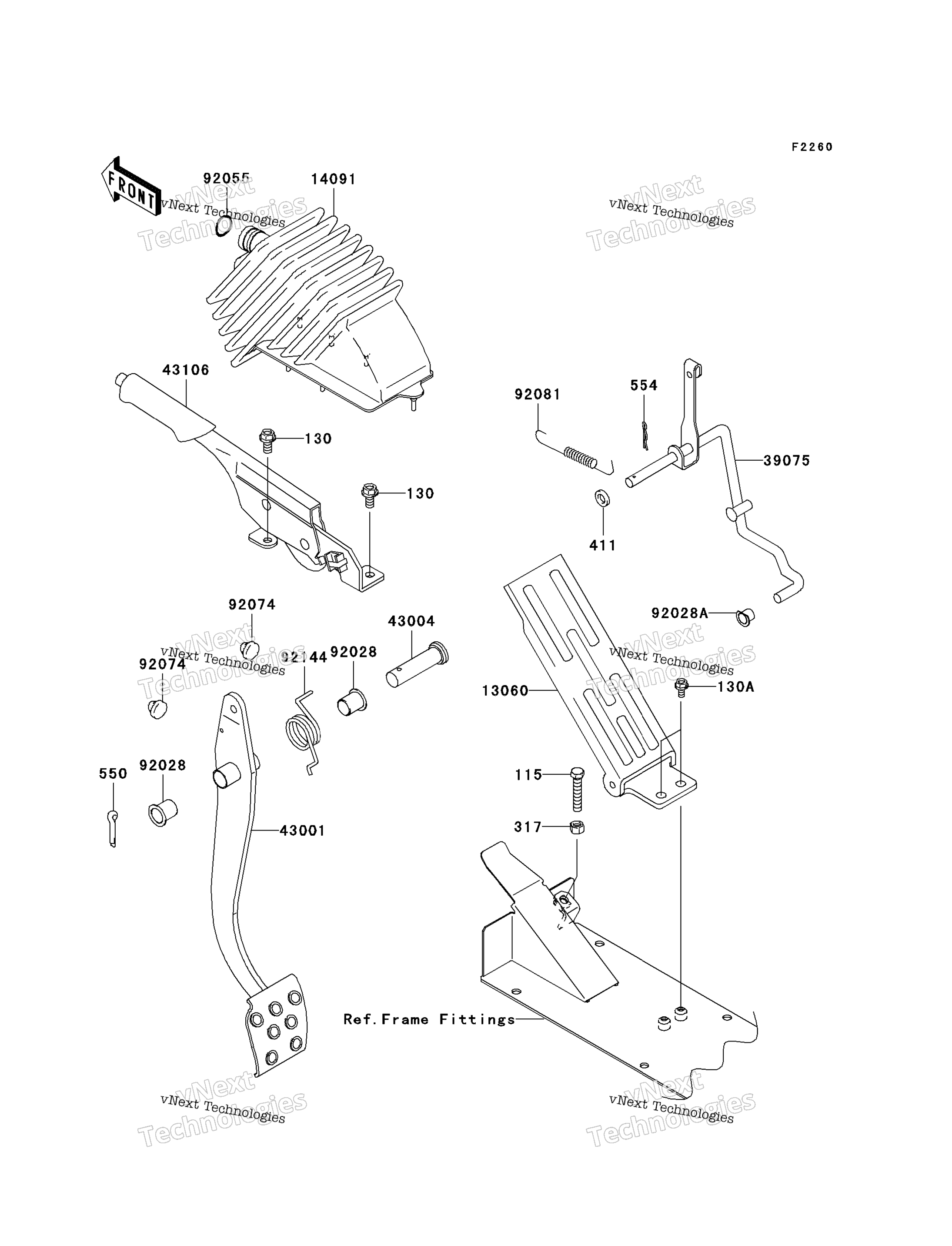 Тормоз Pedal/Throttle Lever