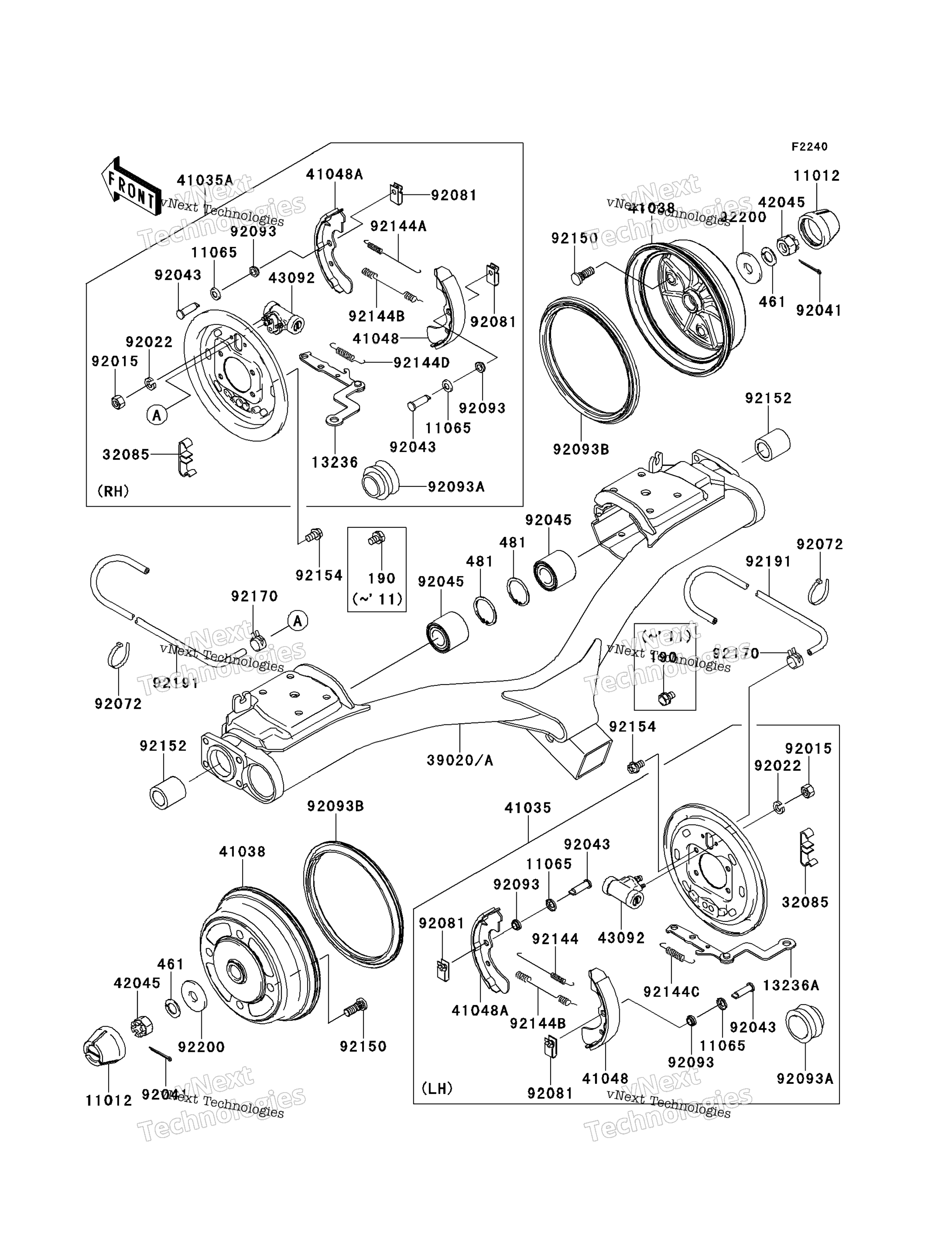 задний Hubs / Brakes