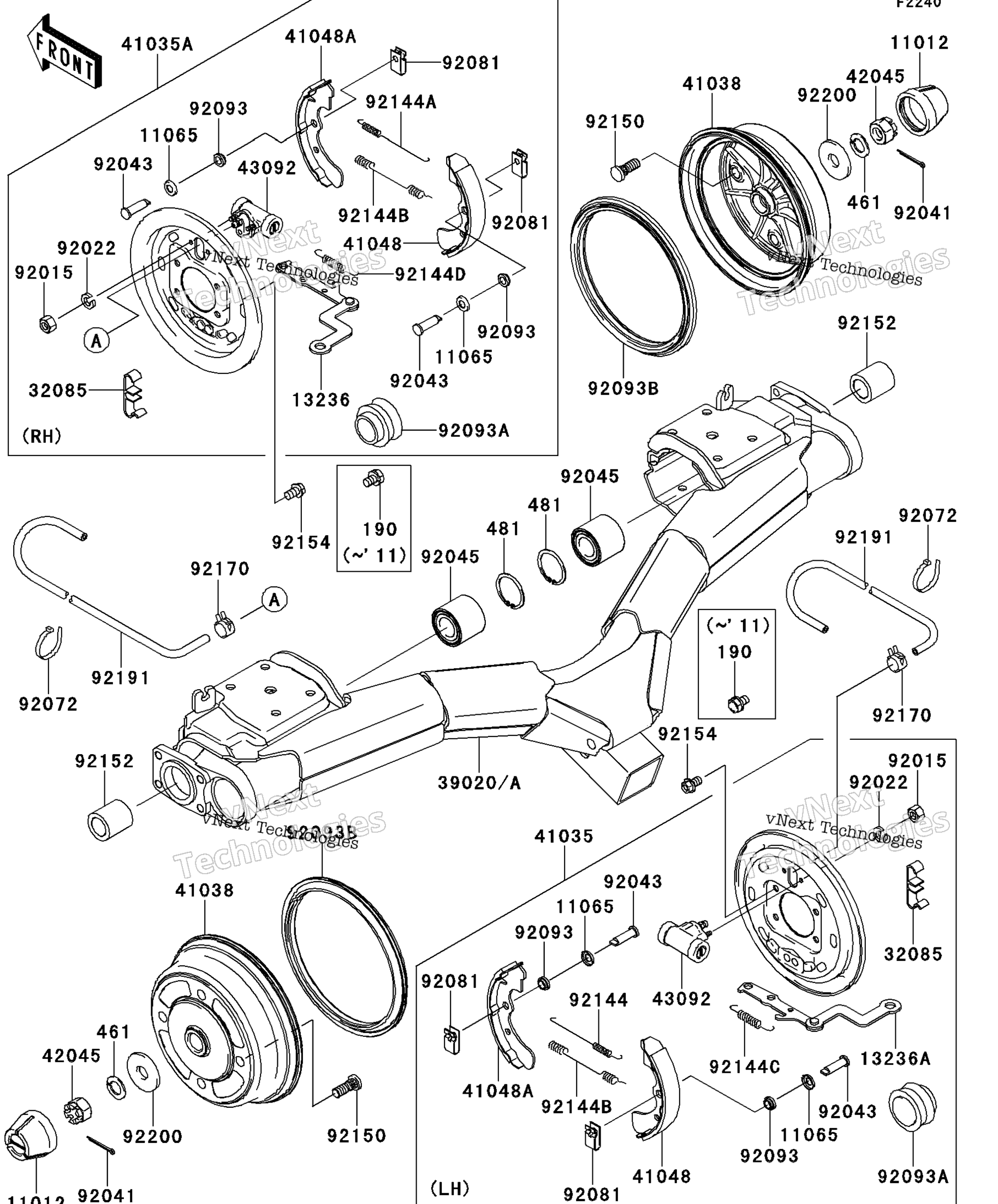 задний Hubs / Brakes