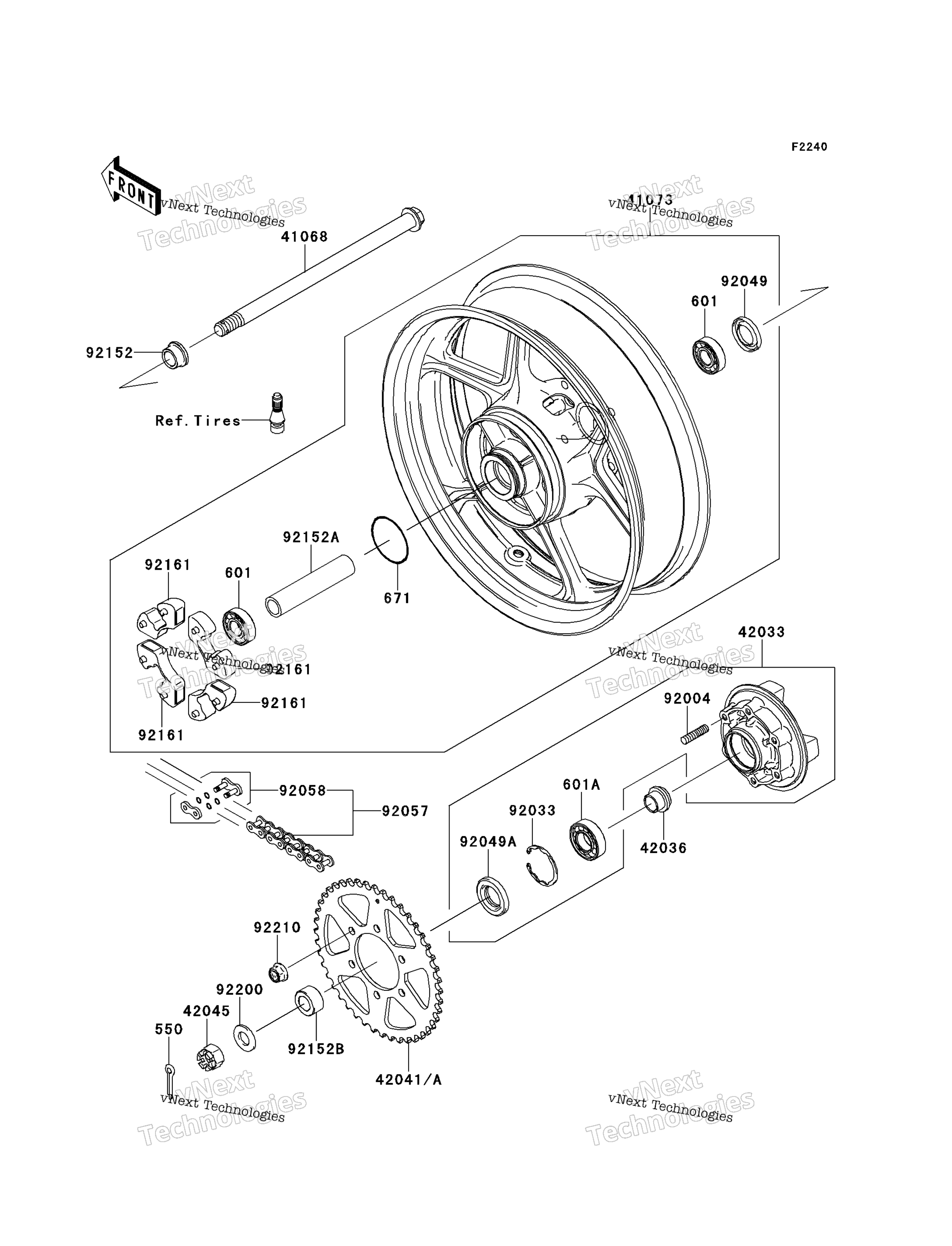 задний колесо / цепь