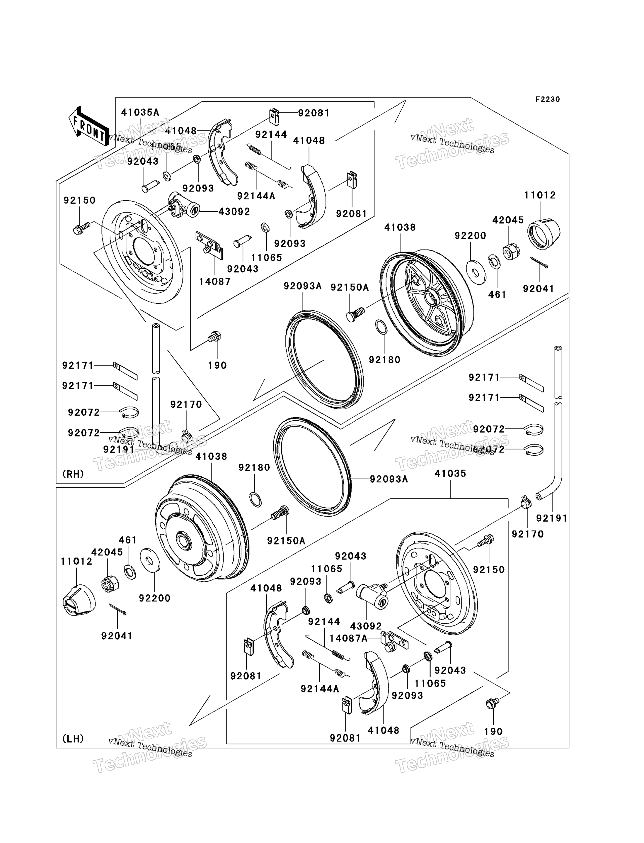 Передняя часть Hubs/Brakes