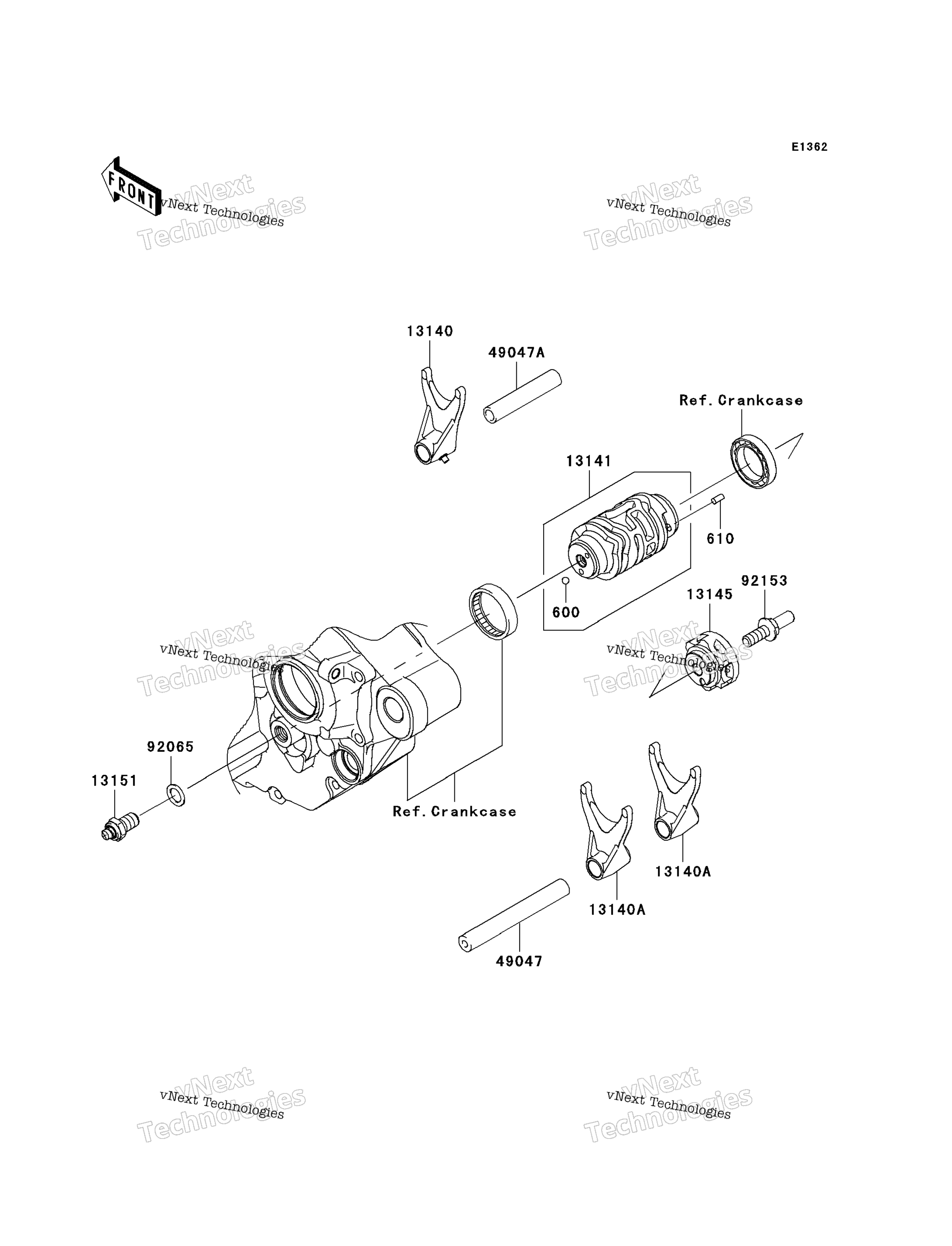 передача Change Drum / Shift Fork(S)