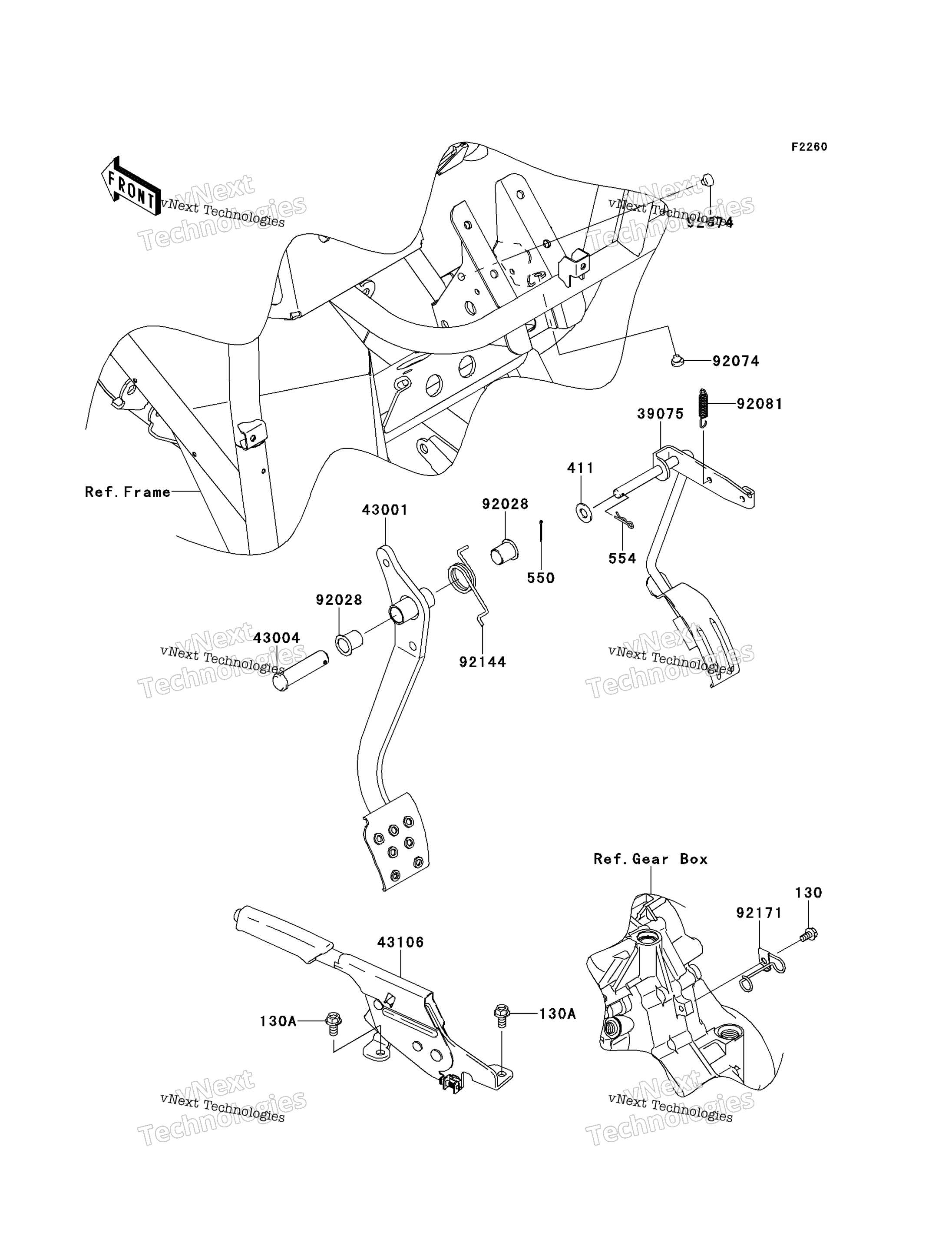 Тормоз Pedal/Throttle Lever