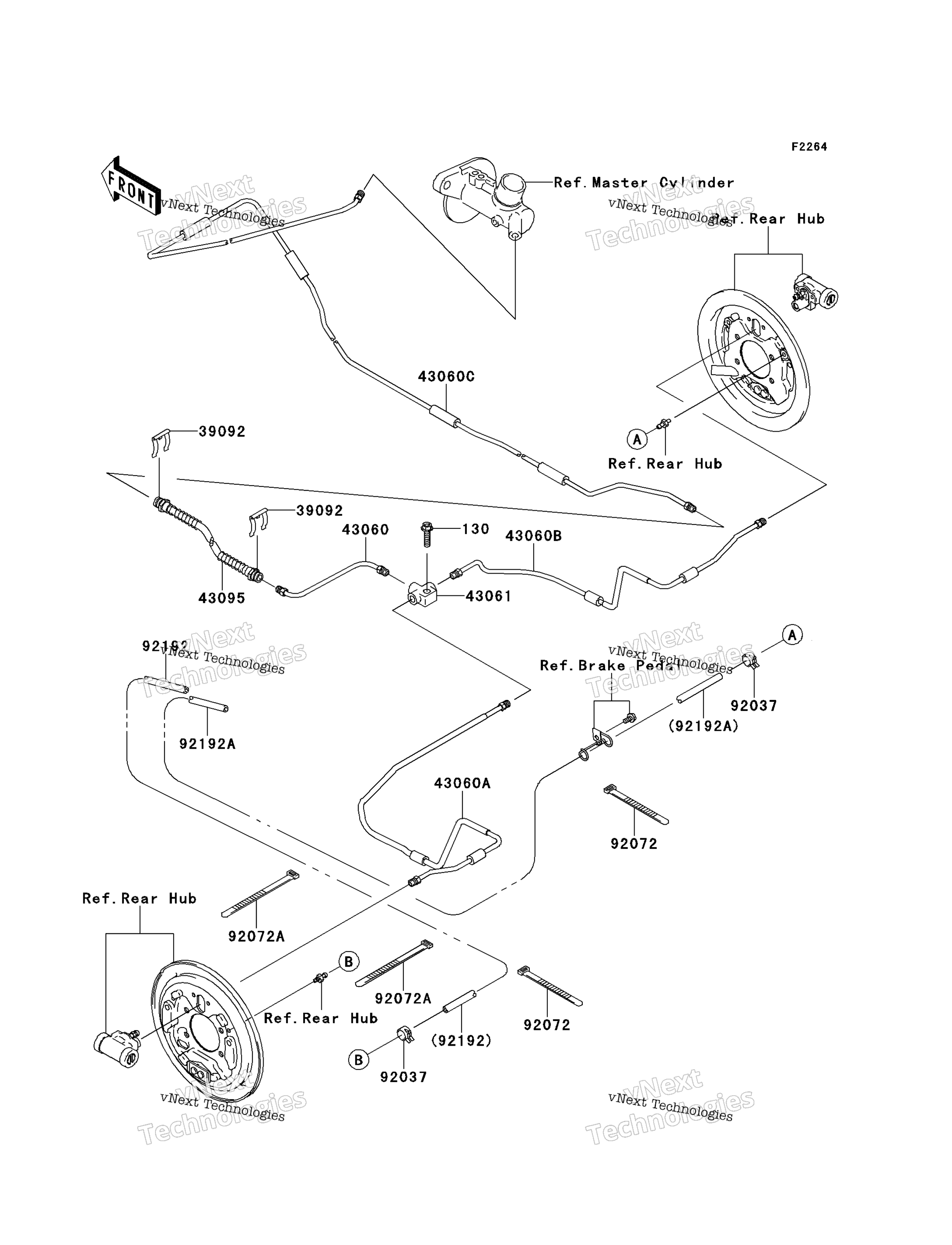Задняя часть Brake Piping