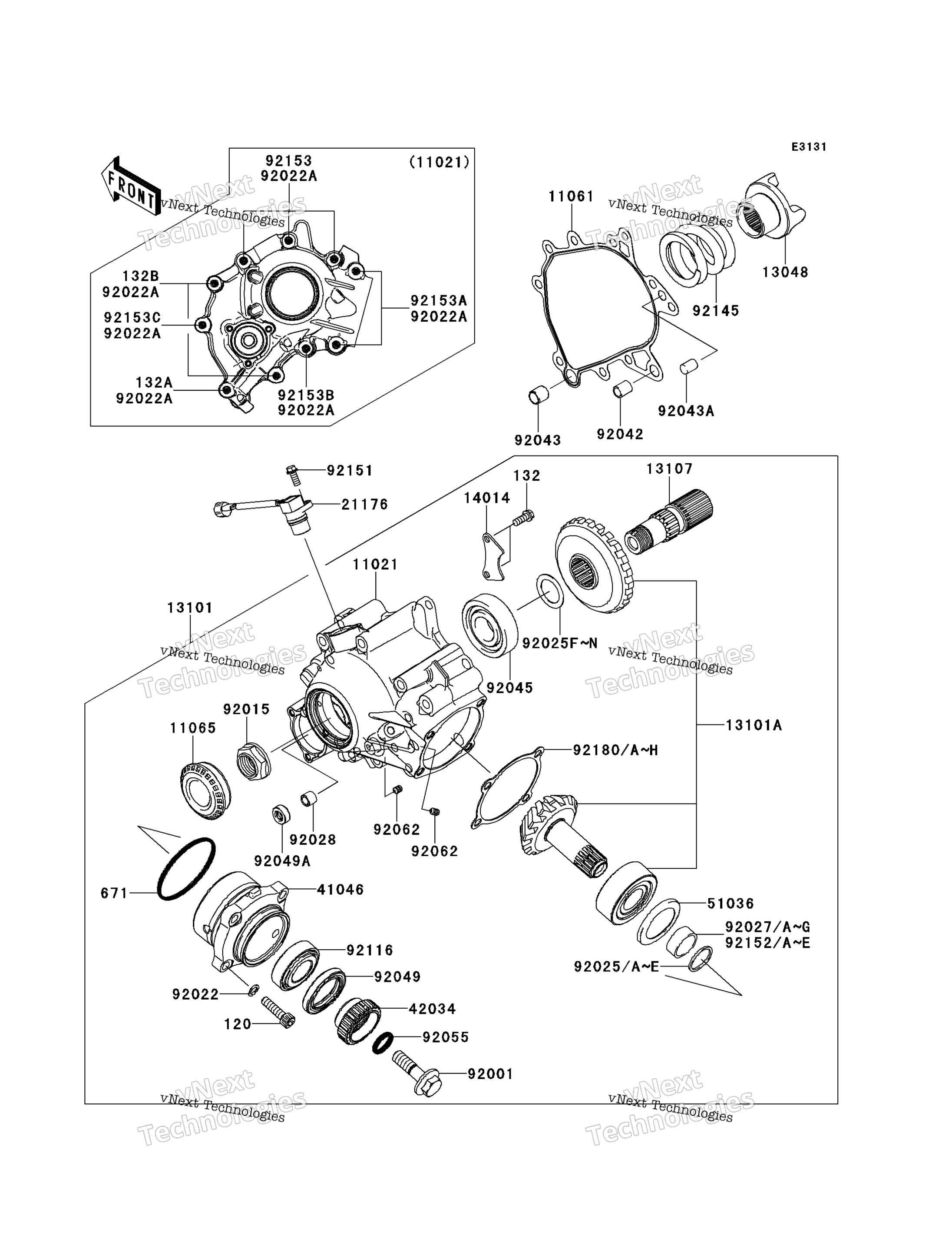 Передняя часть Bevel Gear