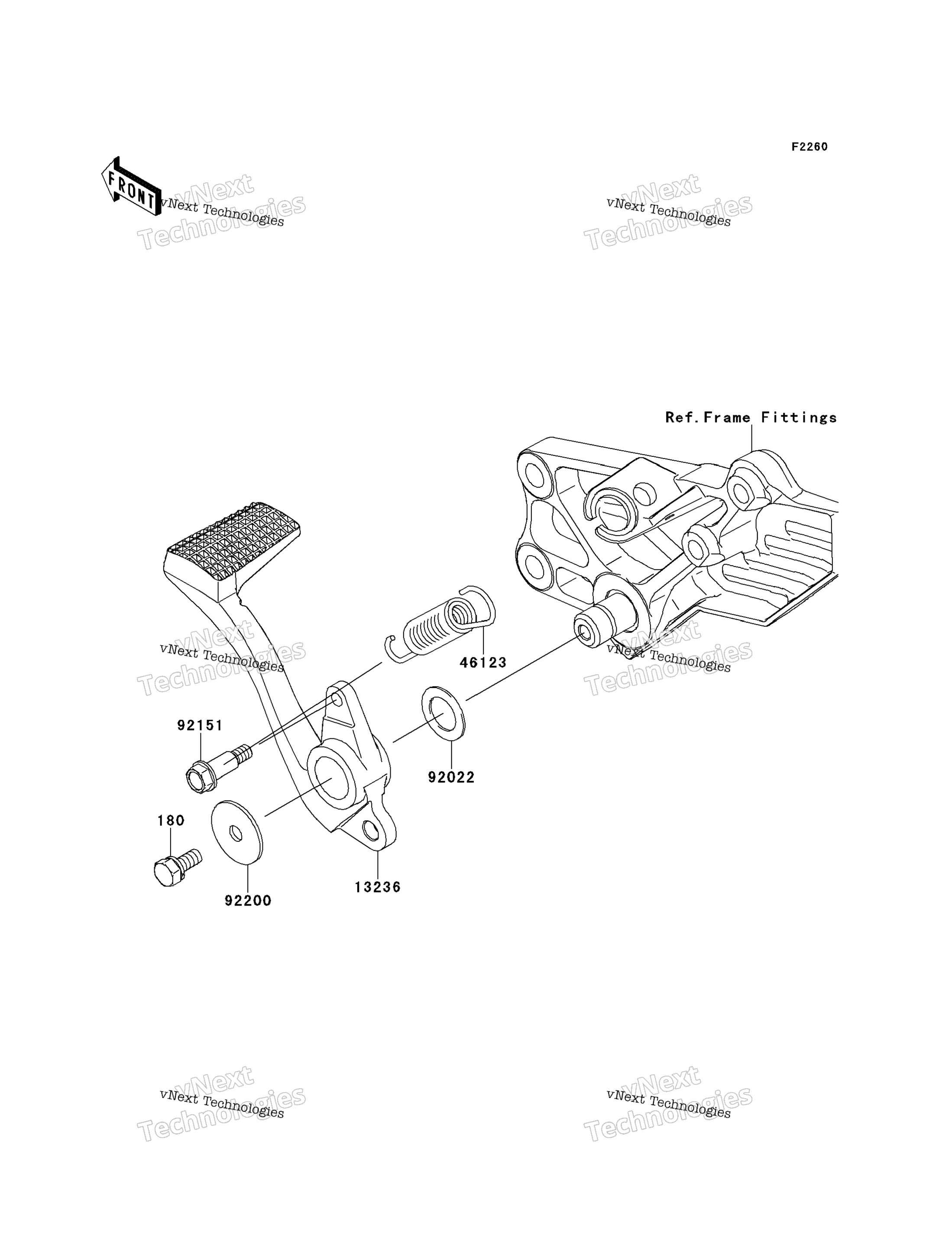 Тормоз Pedal/Torque Link