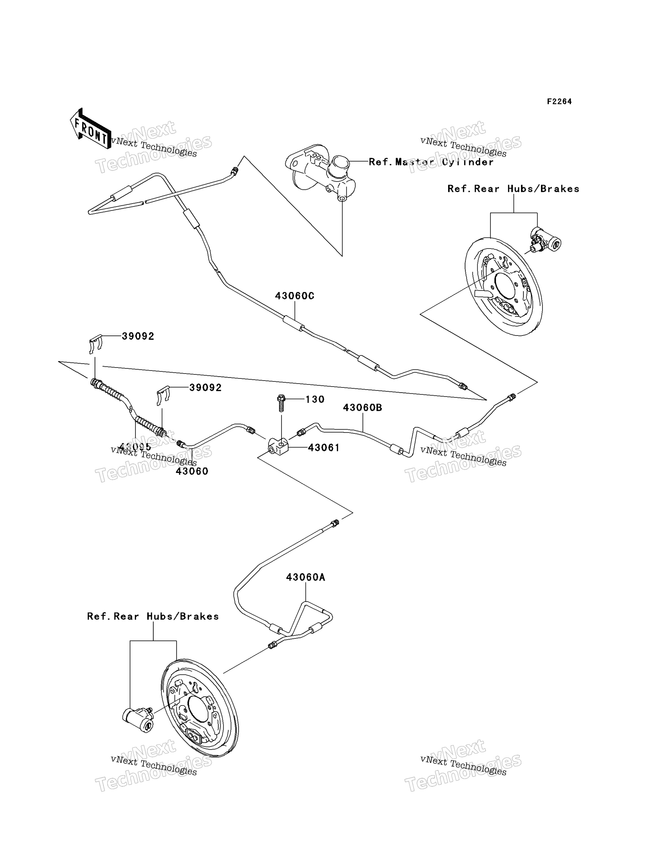 Задняя часть Brake Piping