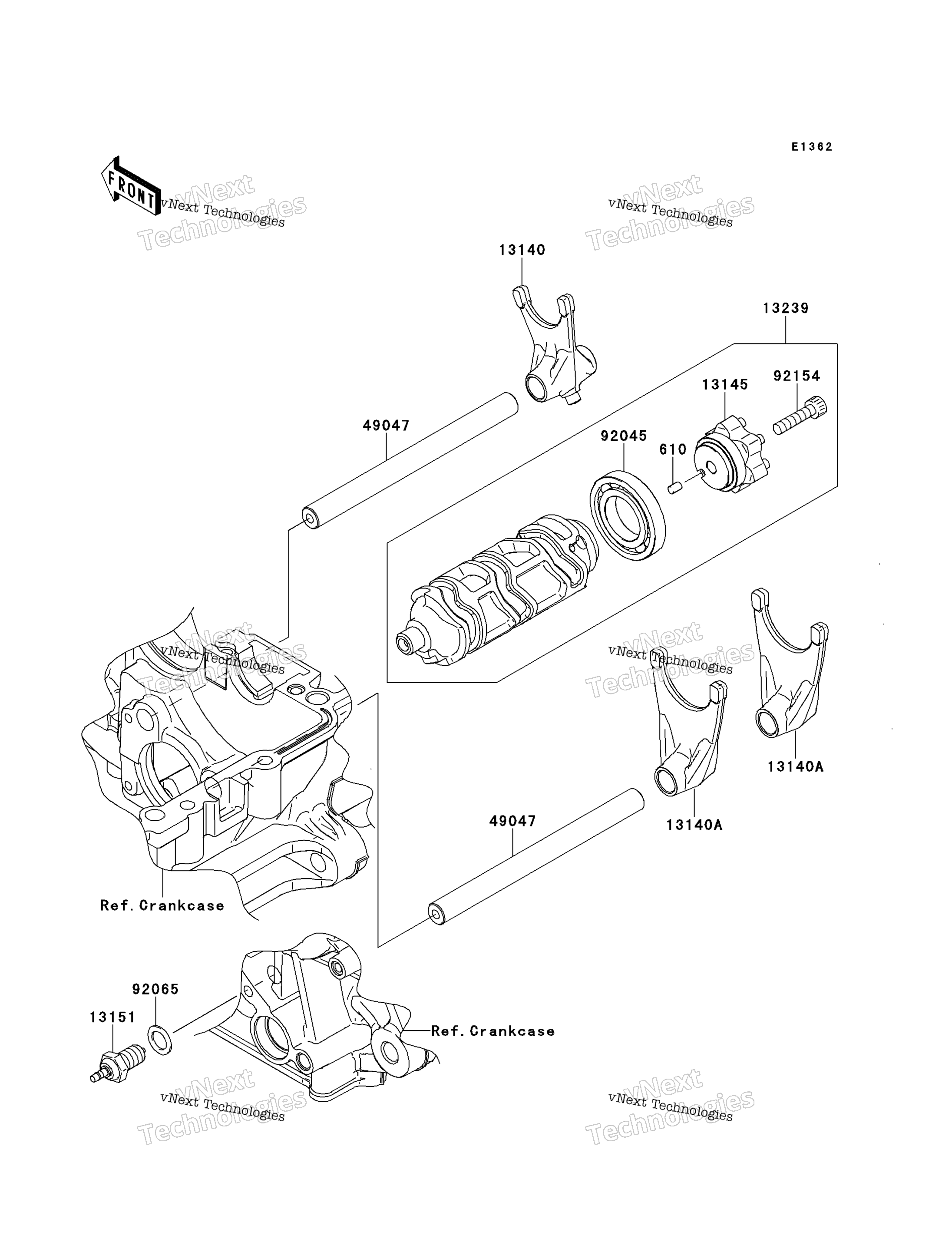 передача Change Drum / Shift Fork(S)