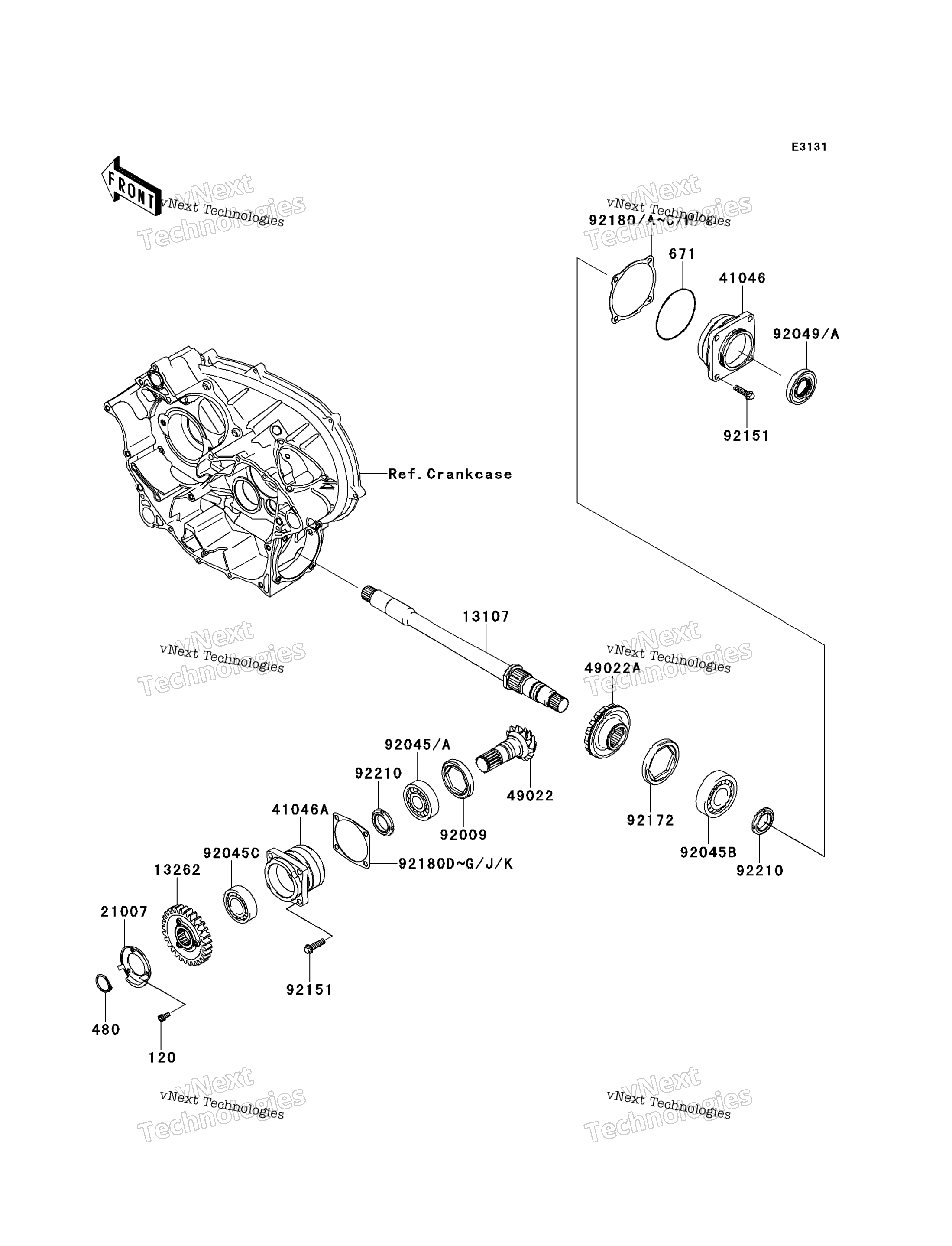 Передняя часть Bevel Gear