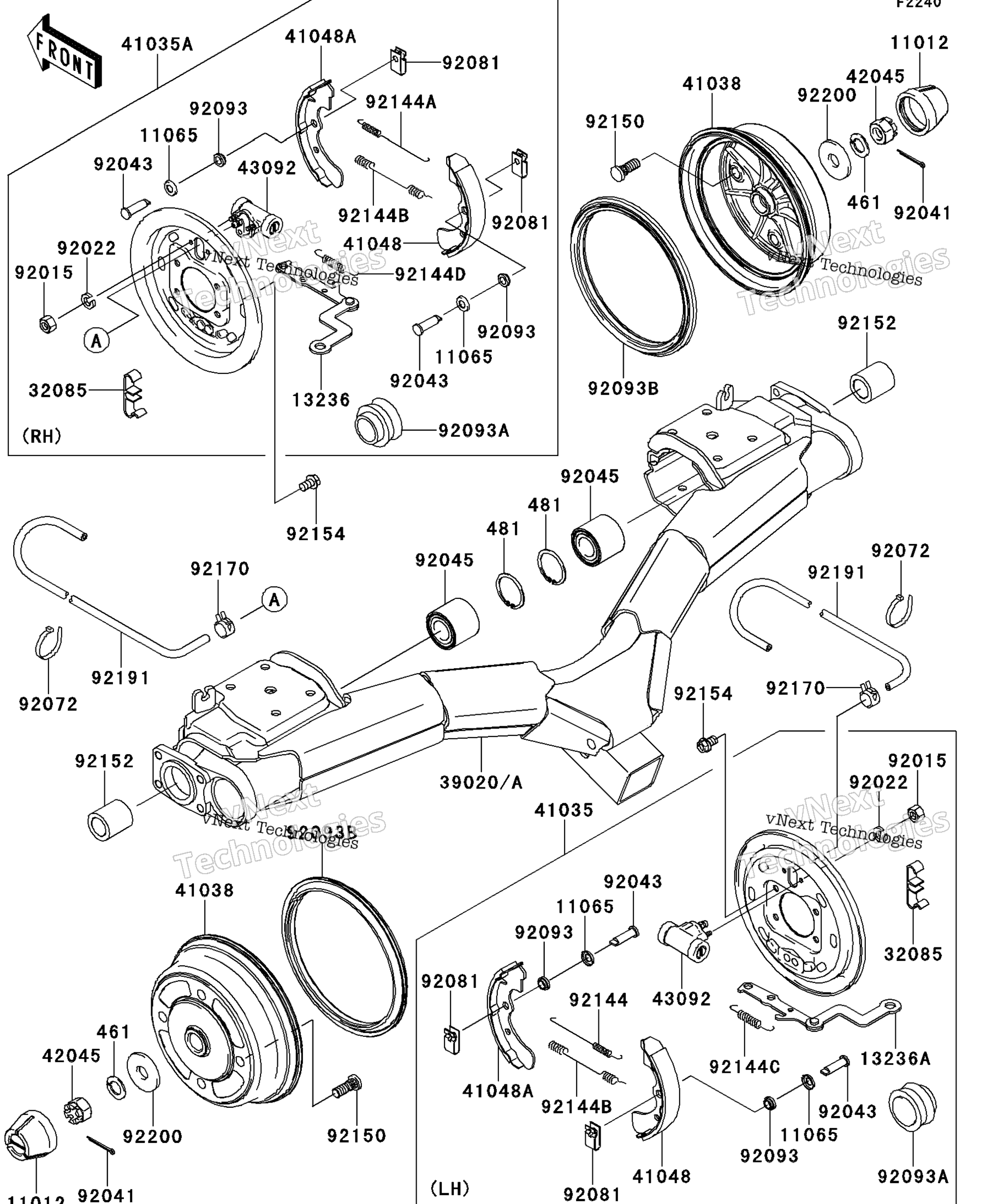 задний Hubs / Brakes