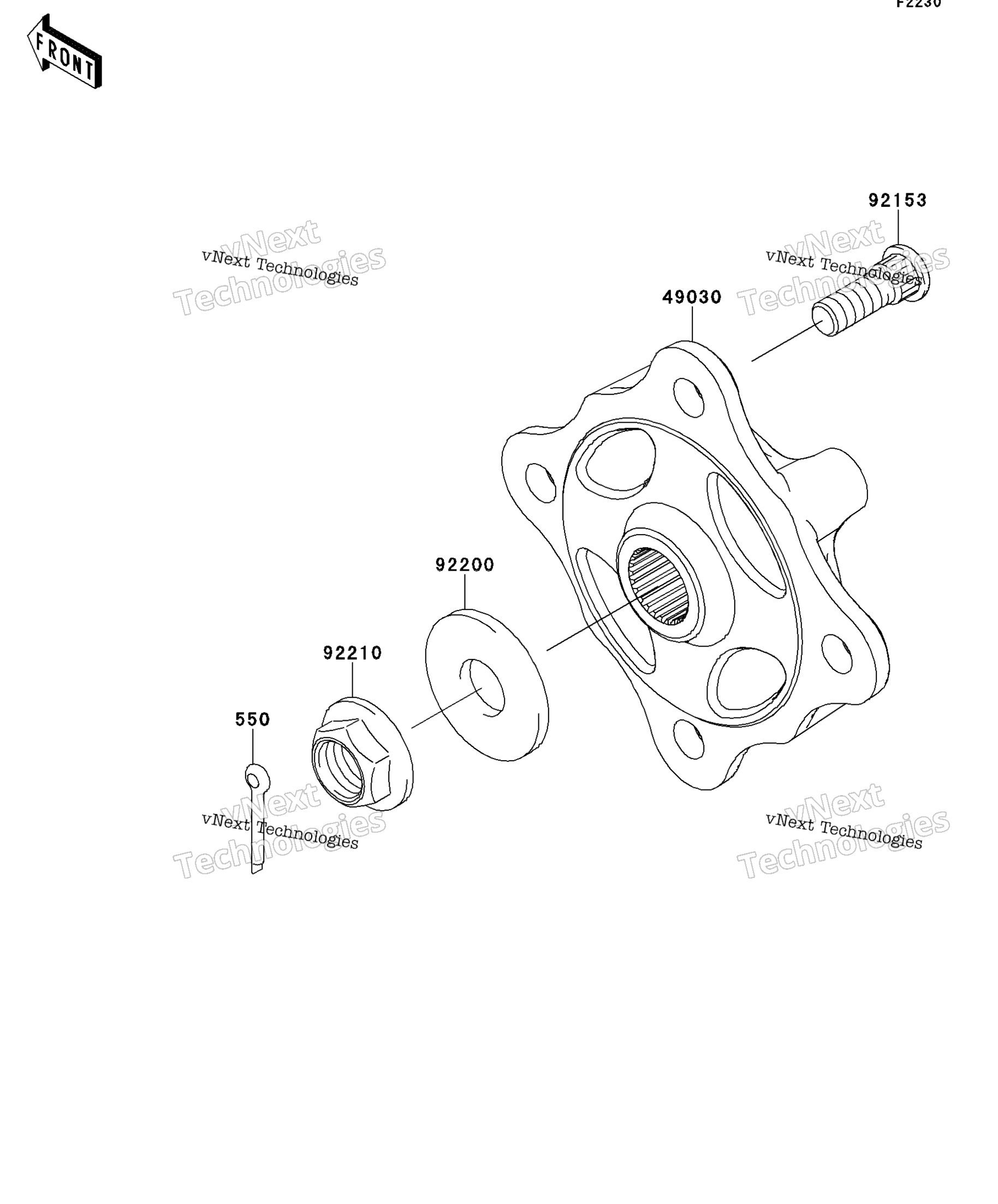 Передняя часть Hubs/Brakes