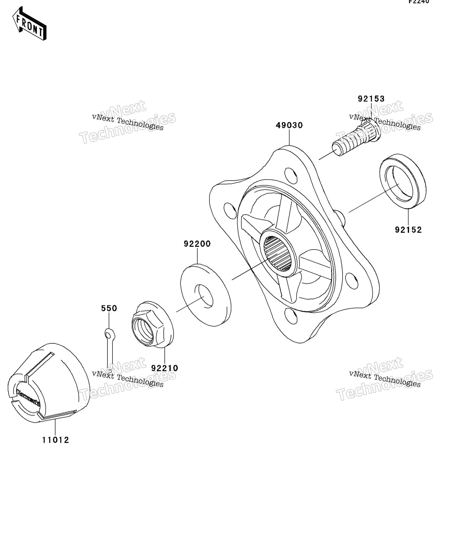задний Hubs / Brakes