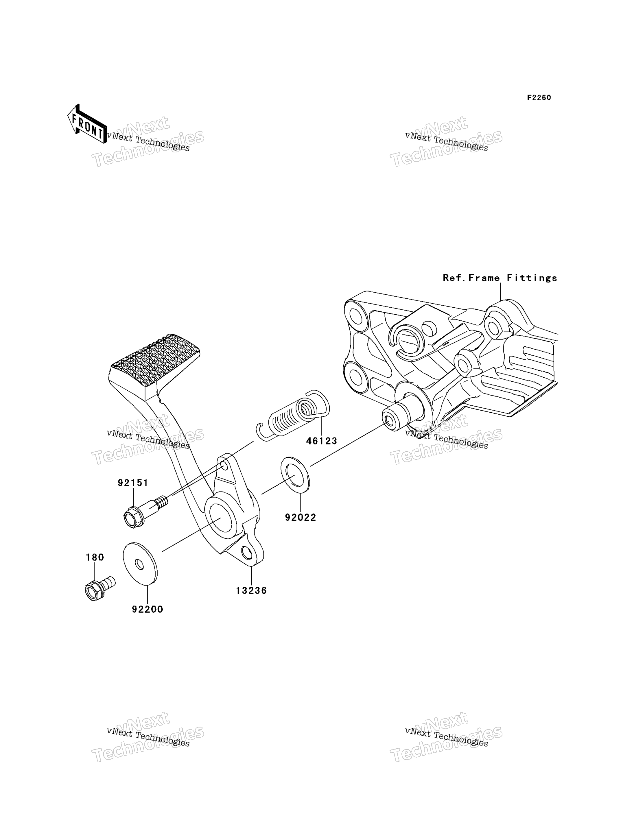 Тормоз Pedal/Torque Link