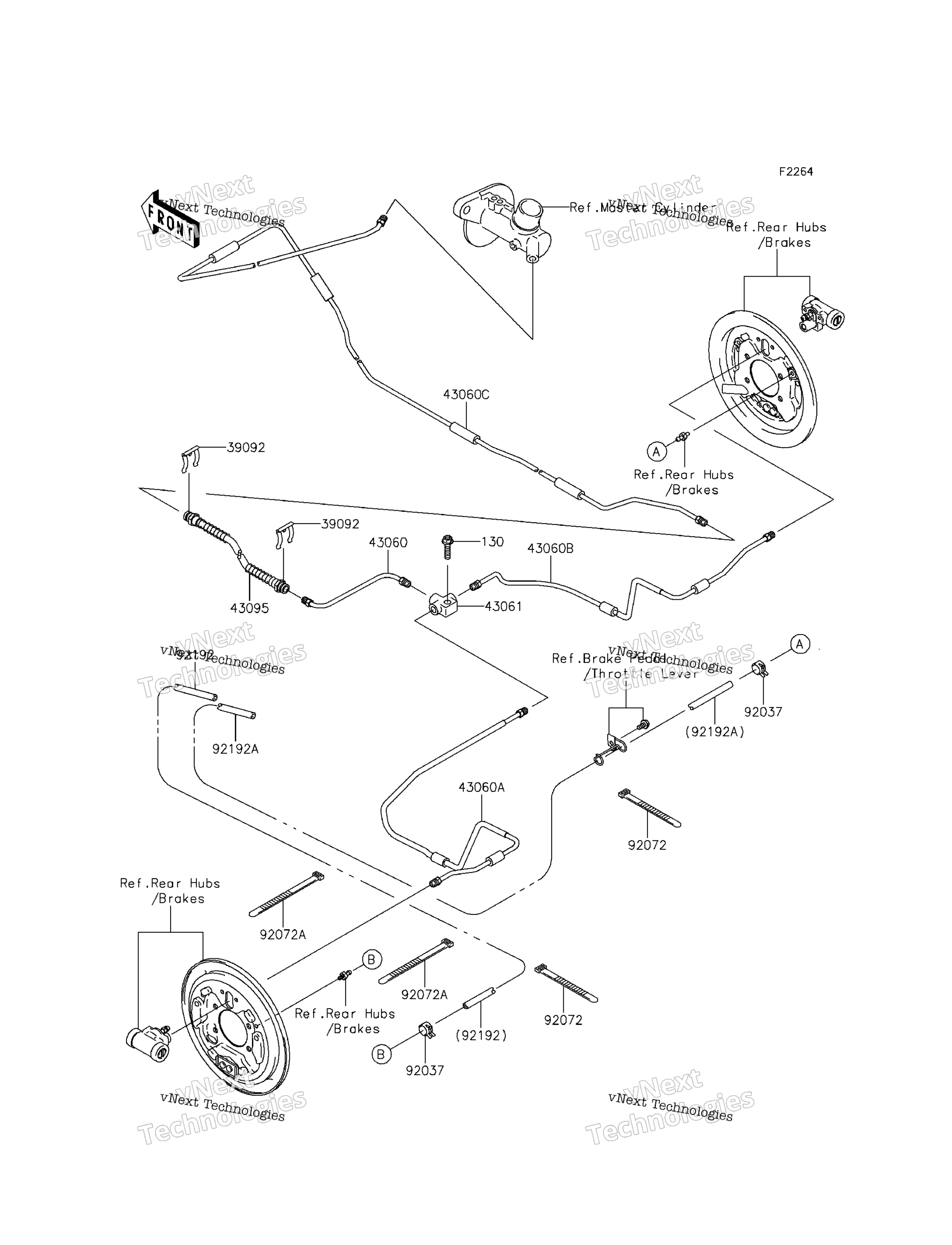 Задняя часть Brake Piping