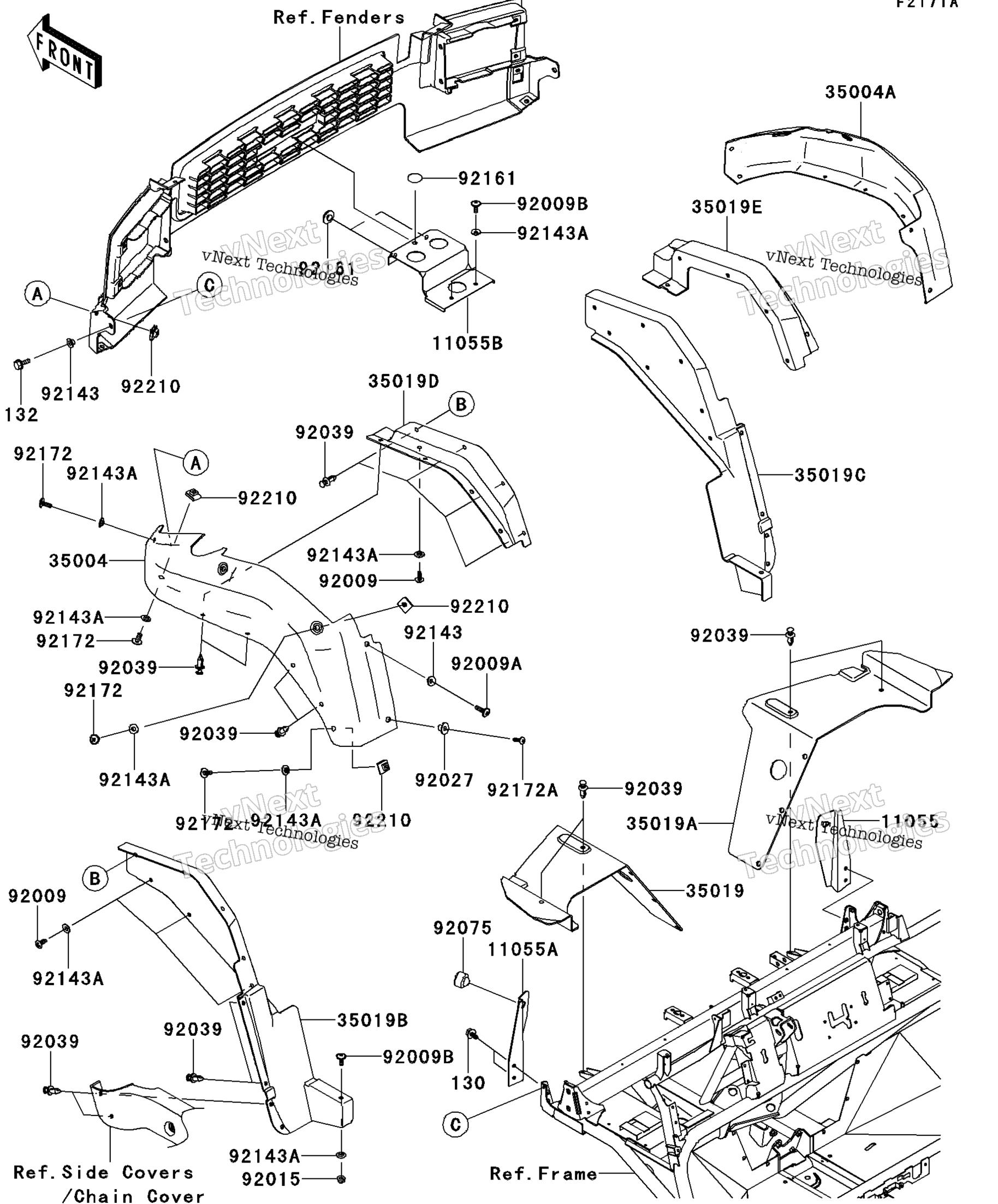 Передняя часть Fender(S)(Gcf/Gdf)