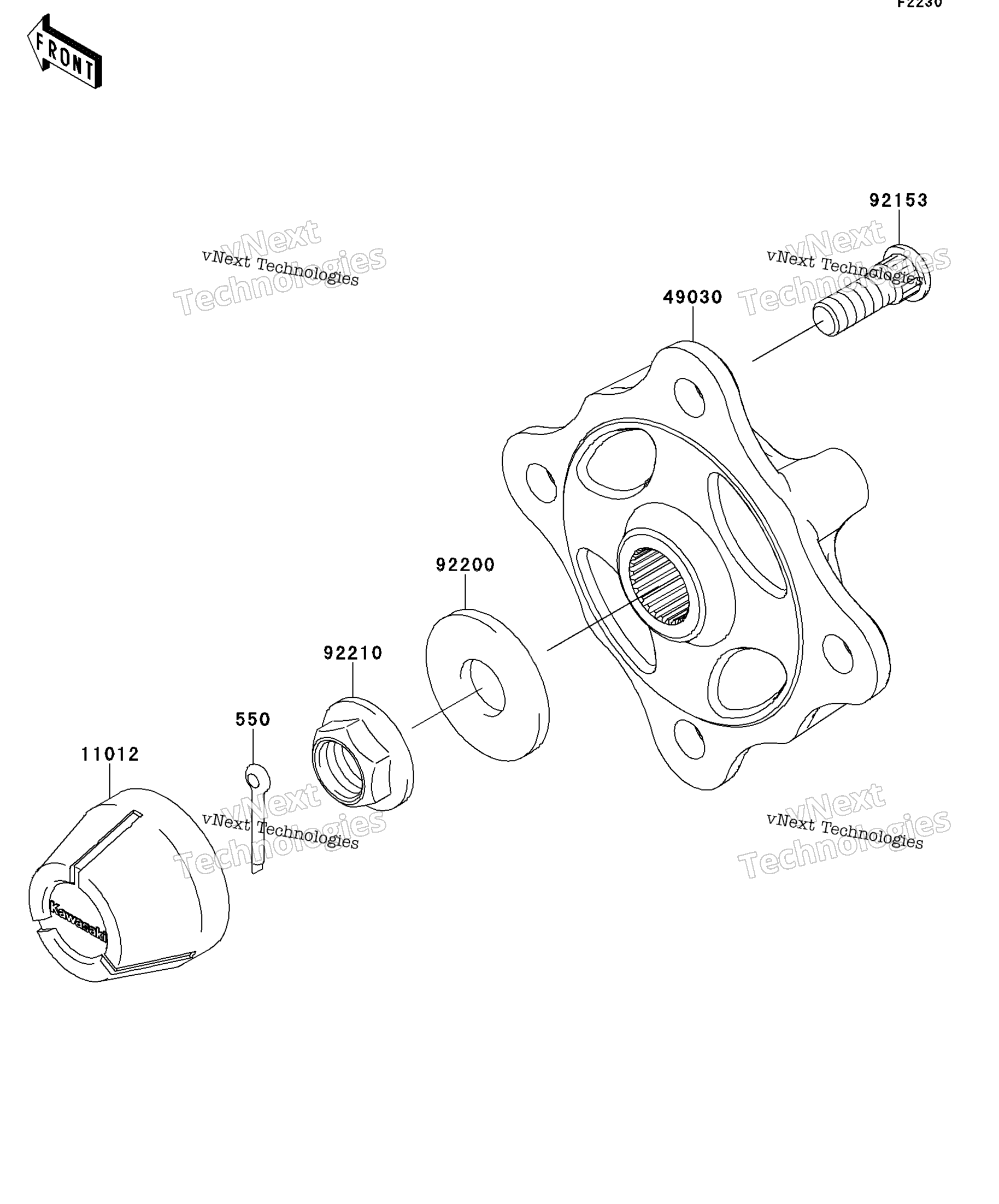 Передняя часть Hubs/Brakes