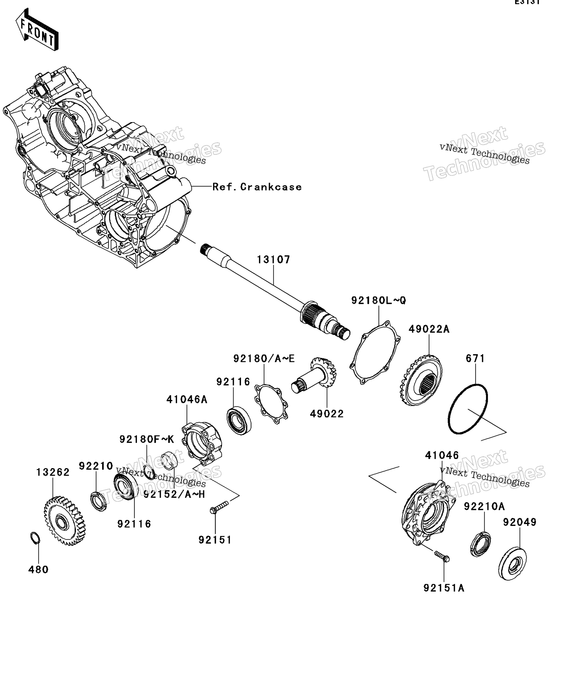 Передняя часть Bevel Gear