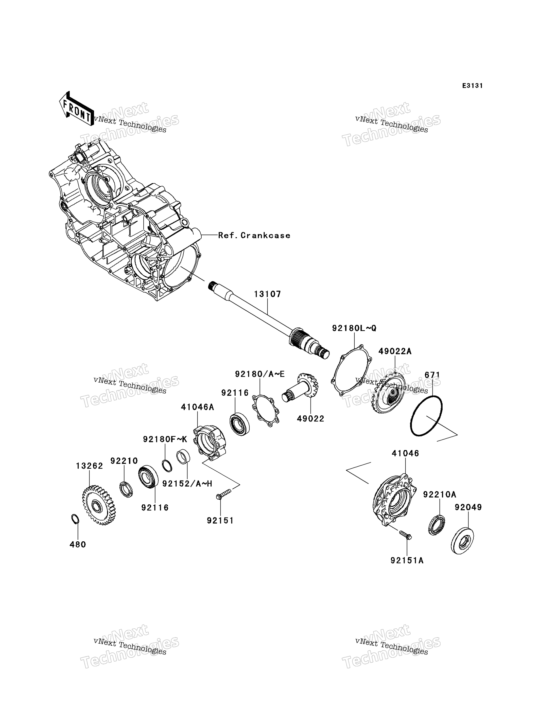 Передняя часть Bevel Gear