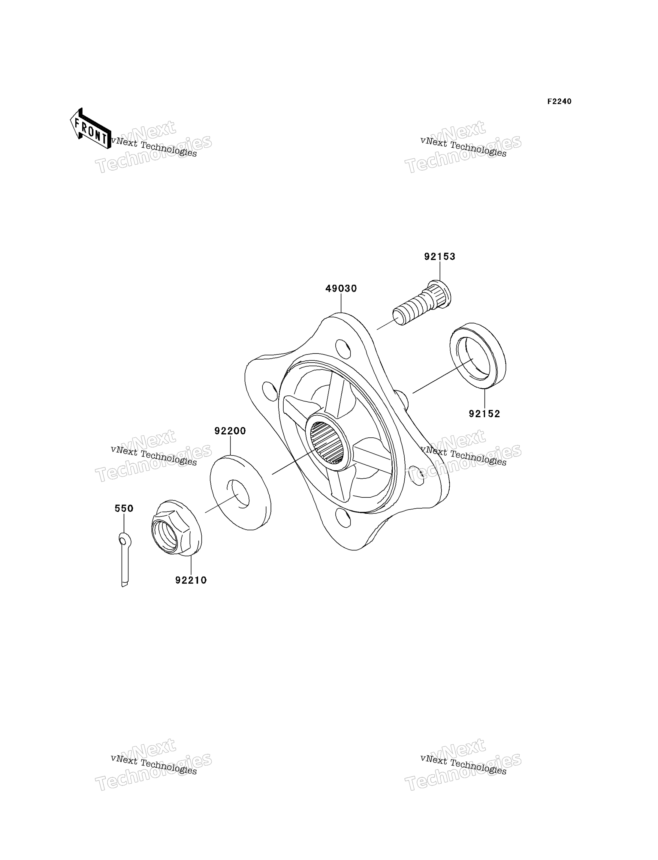 задний Hubs / Brakes