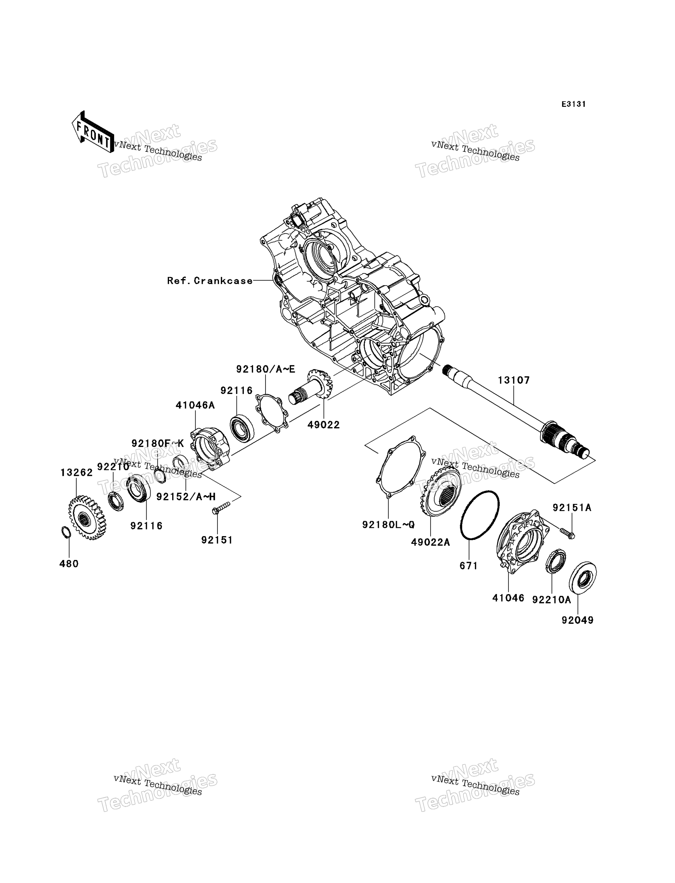 Передняя часть Bevel Gear