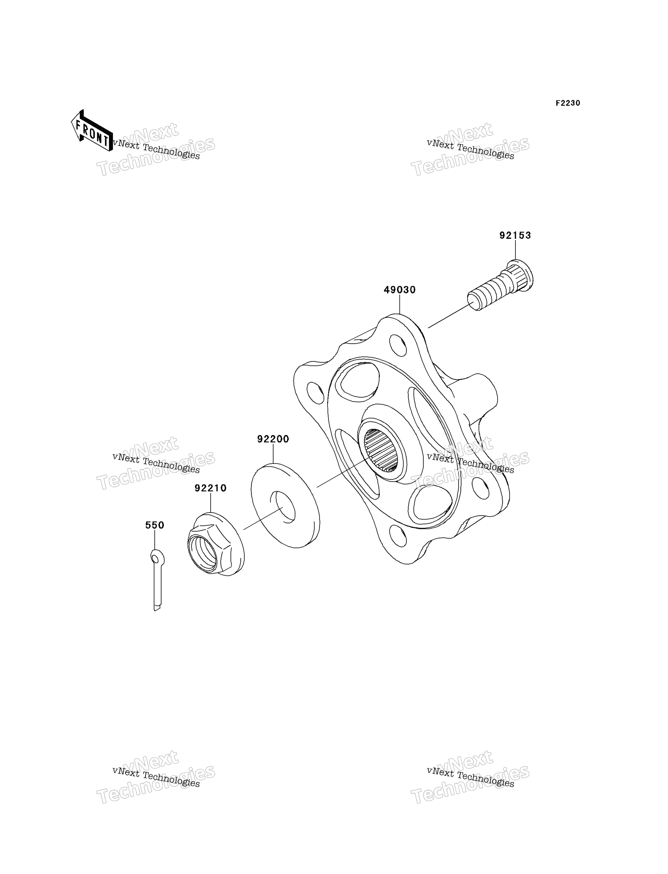 Передняя часть Hubs/Brakes