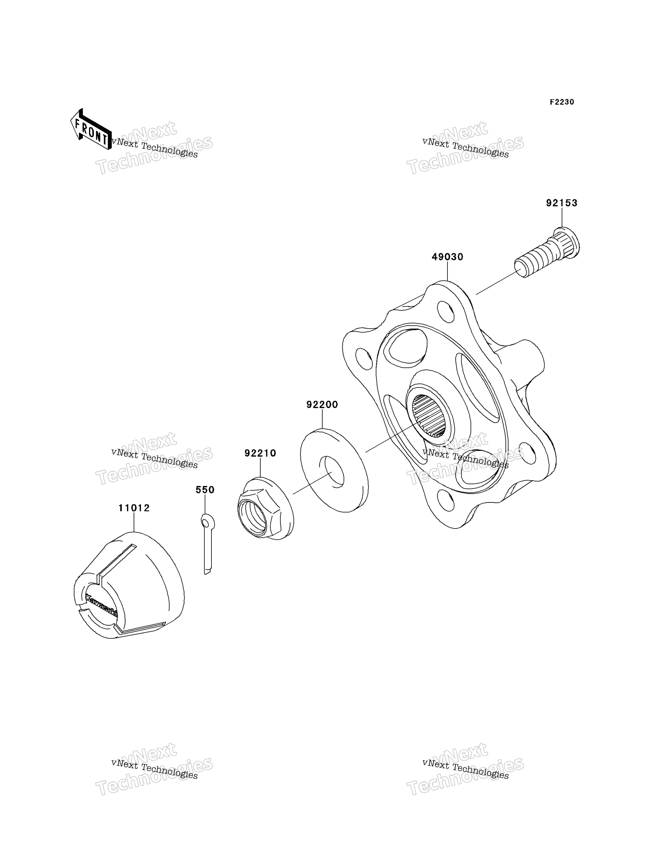 Передняя часть Hubs/Brakes
