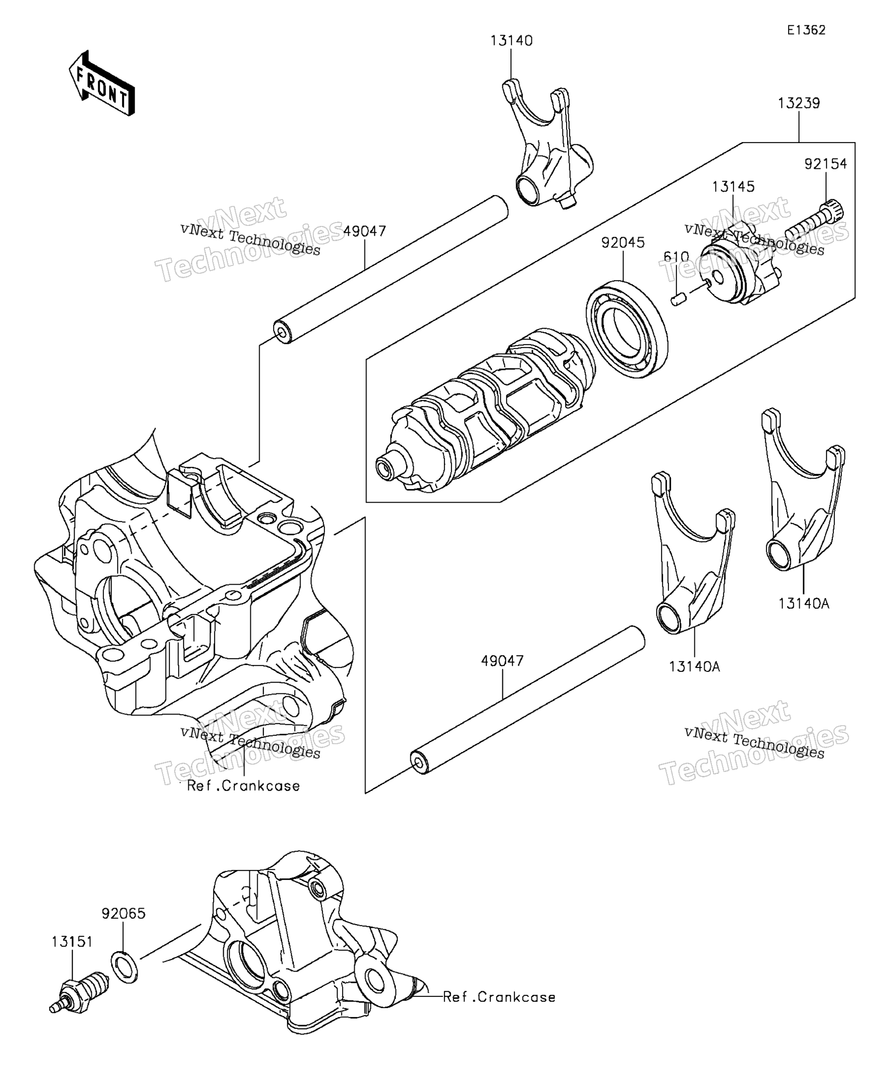передача Change Drum / Shift Fork(S)