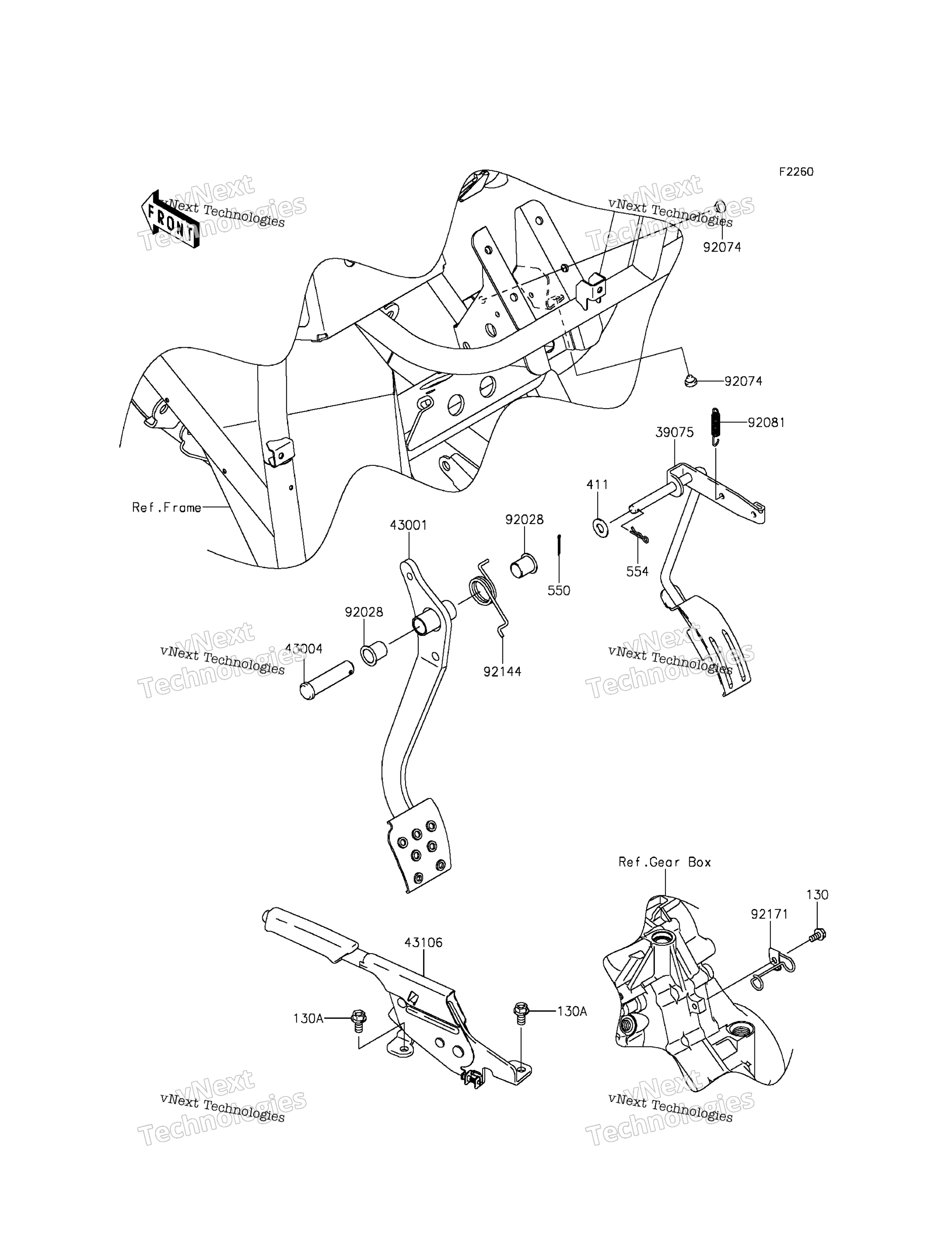 Тормоз Pedal/Throttle Lever