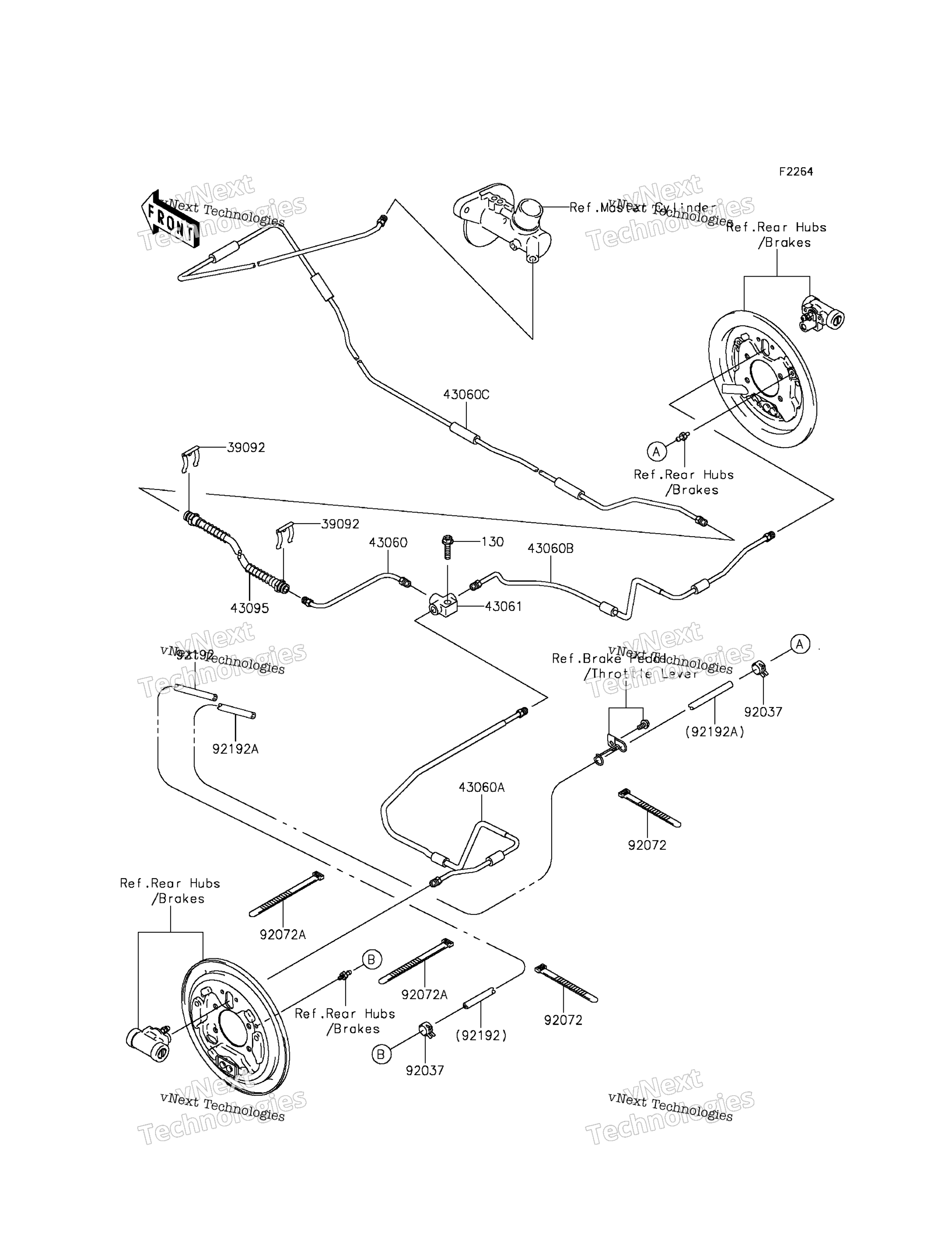Задняя часть Brake Piping