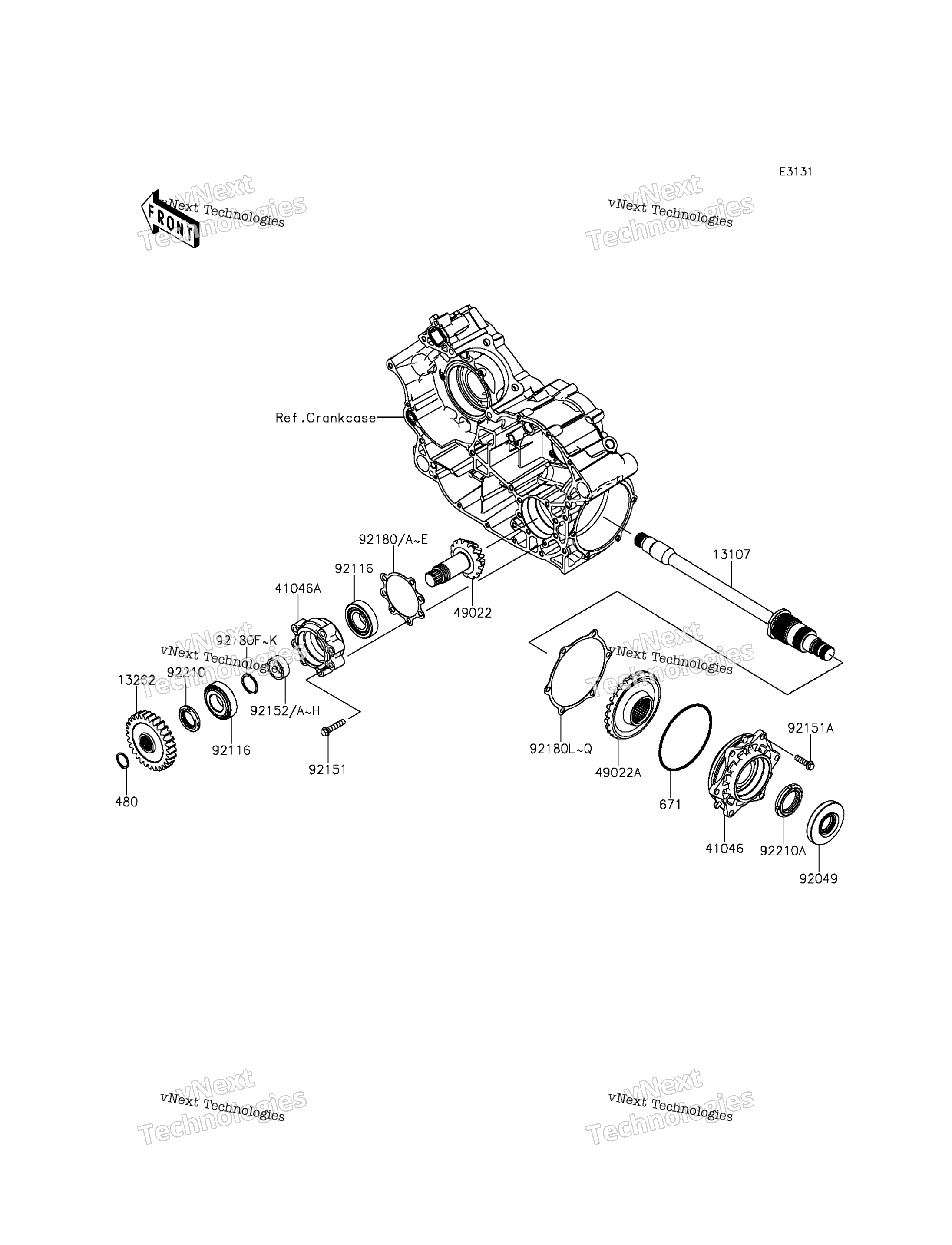 Передняя часть Bevel Gear