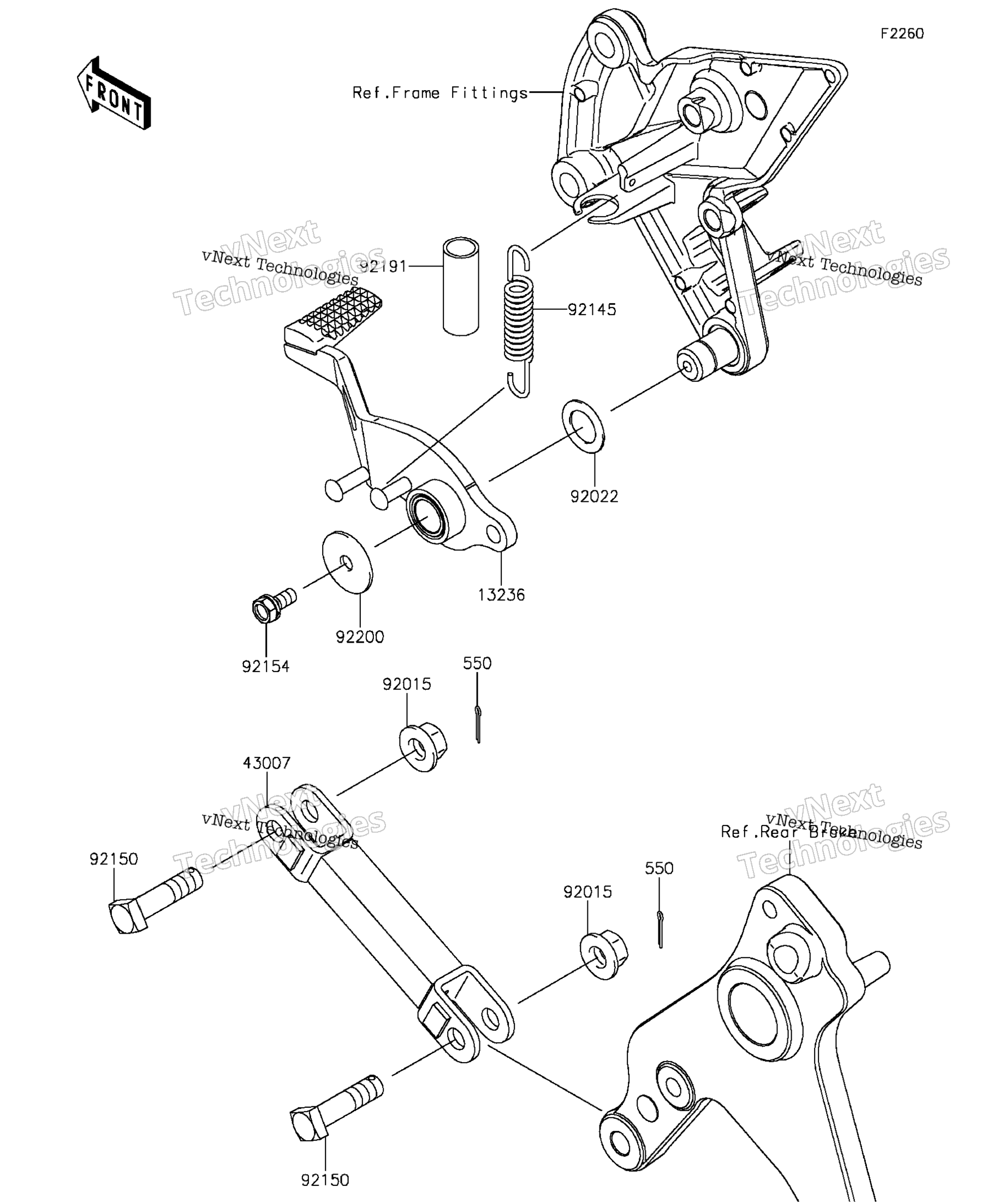 Тормоз Pedal/Torque Link