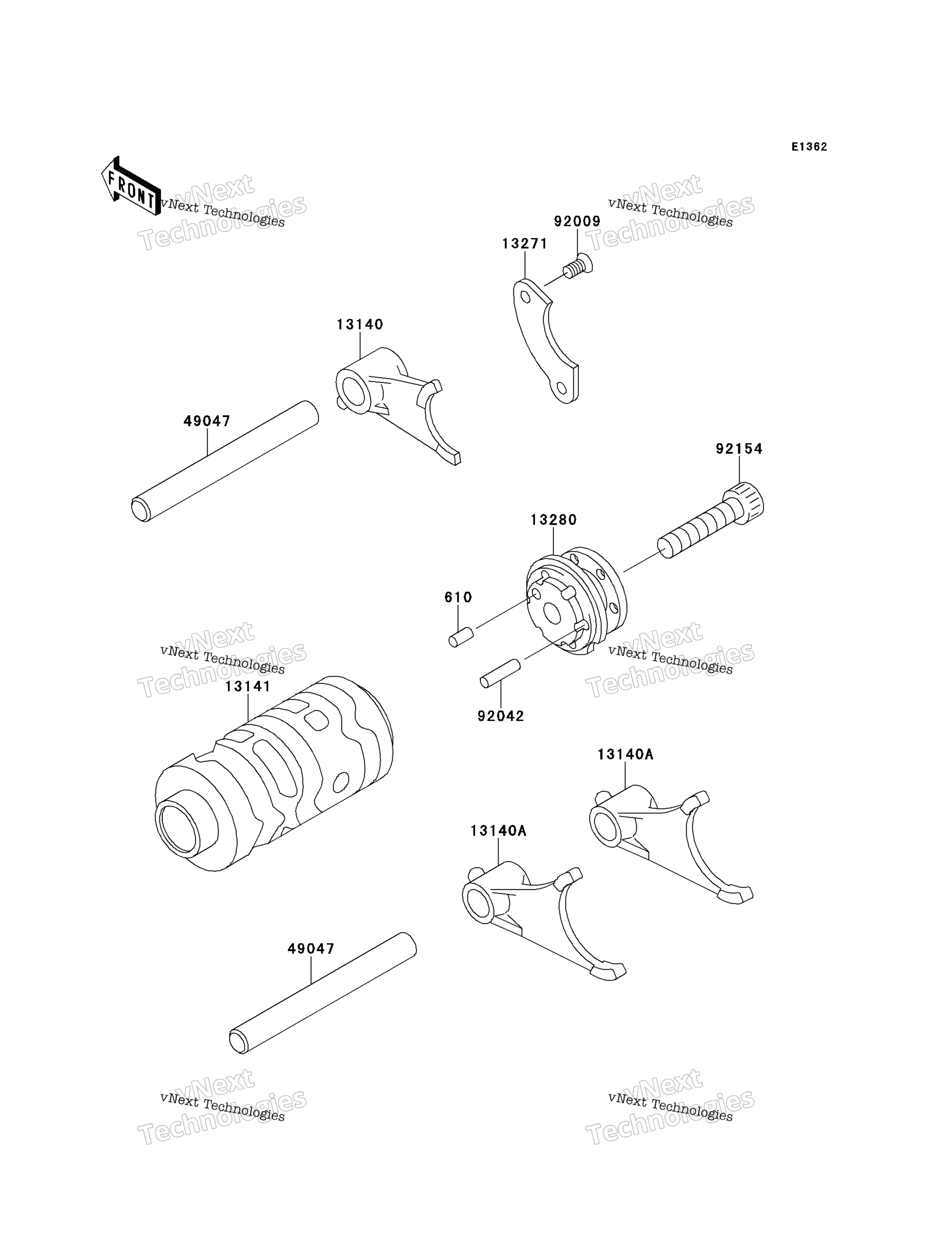 передача Change Drum / Shift Fork(S)