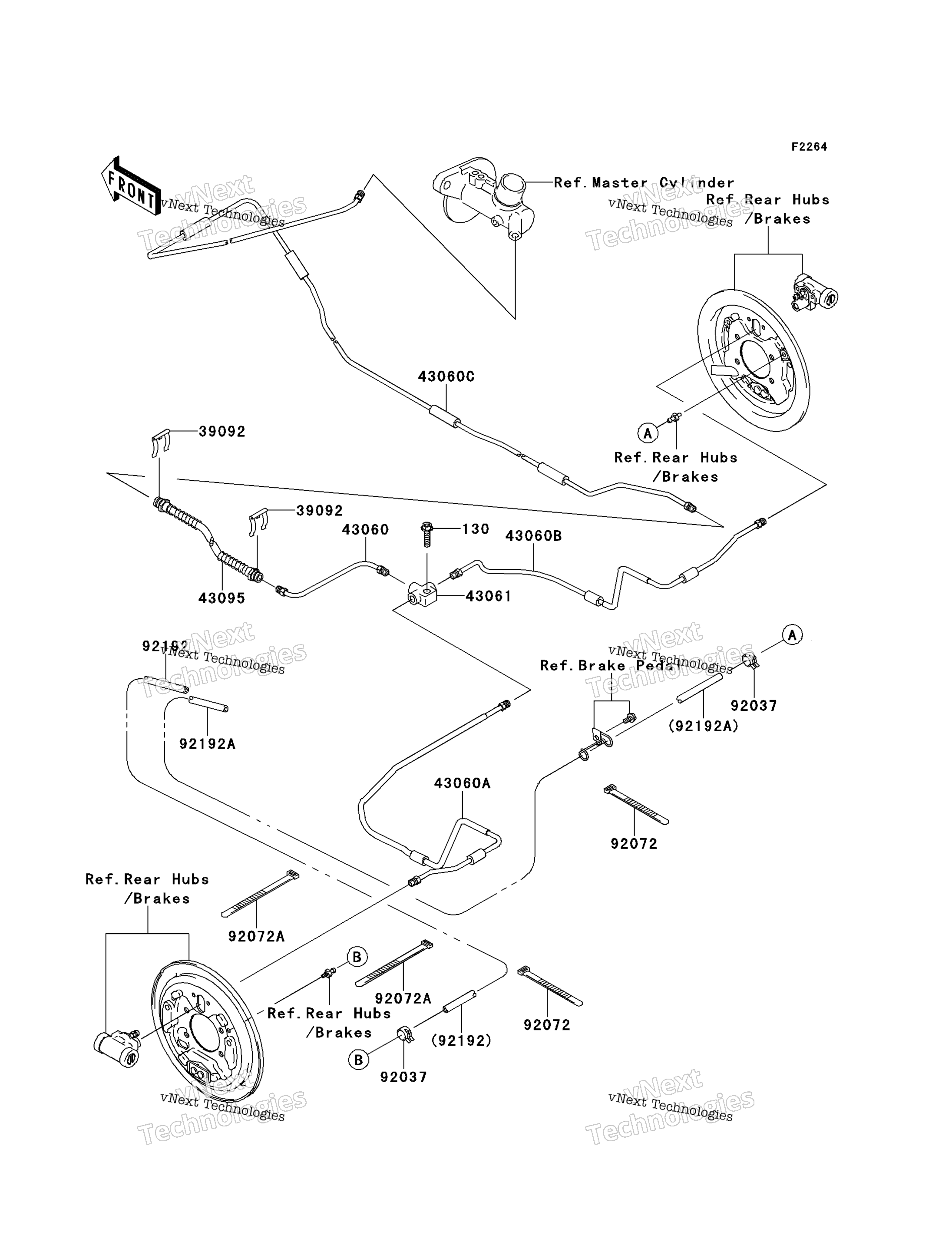 Задняя часть Brake Piping