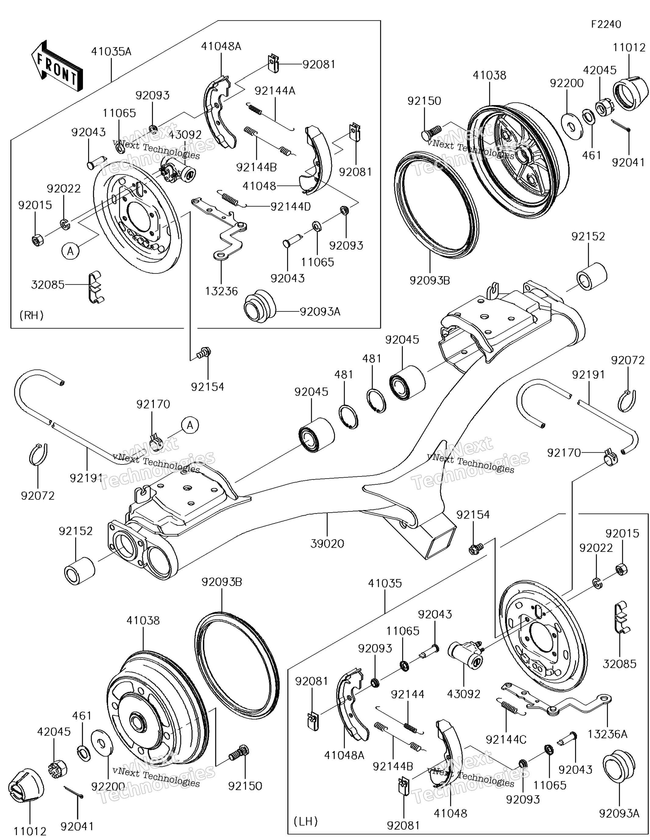 задний Hubs / Brakes