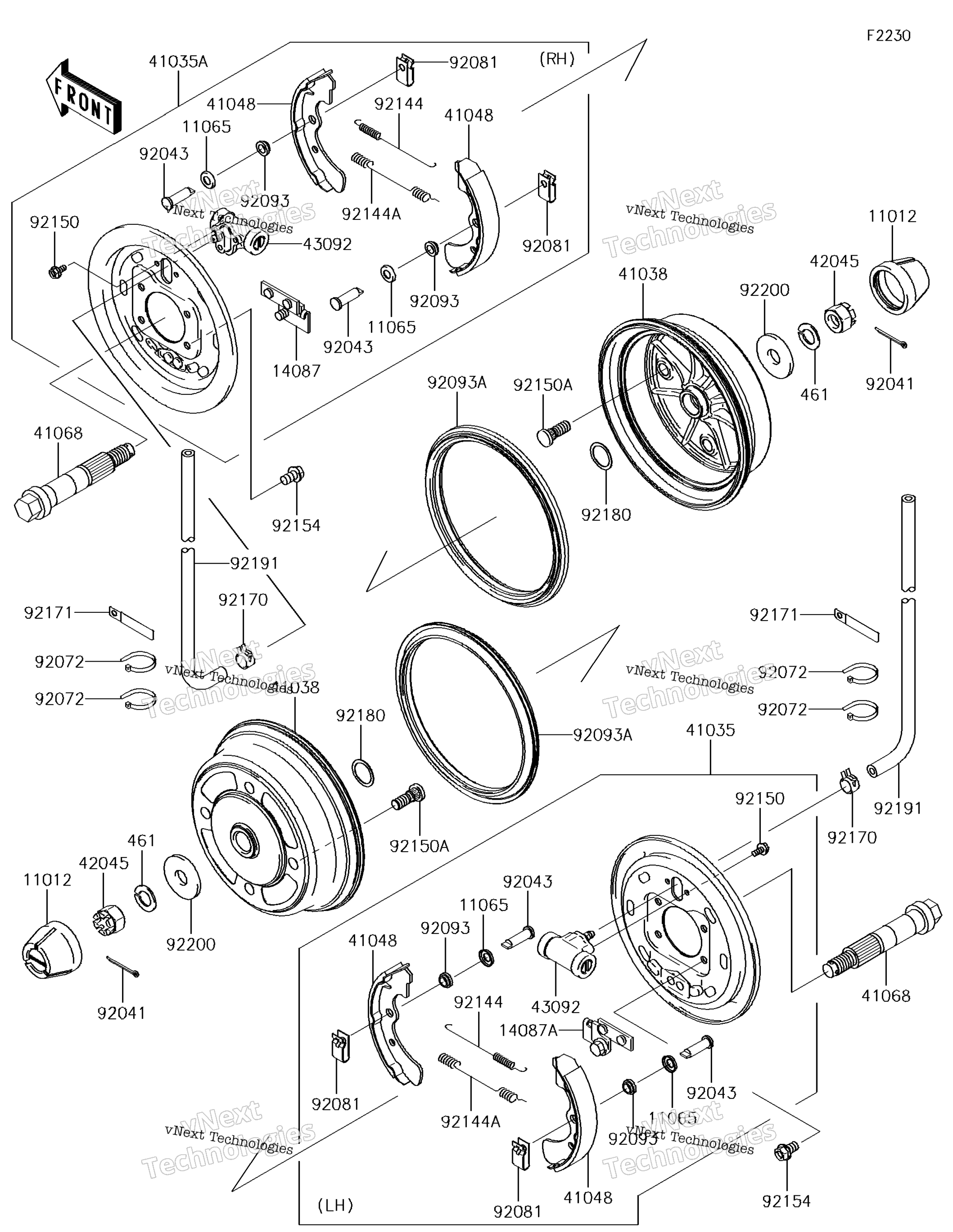Передняя часть Hubs/Brakes