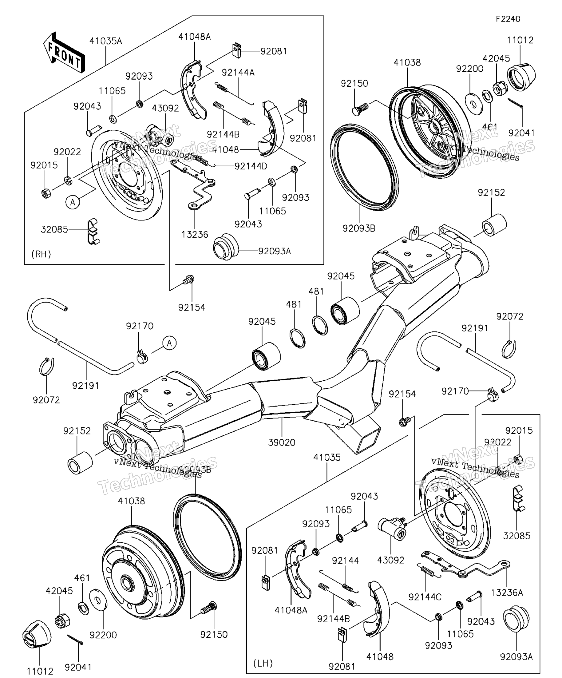 задний Hubs / Brakes