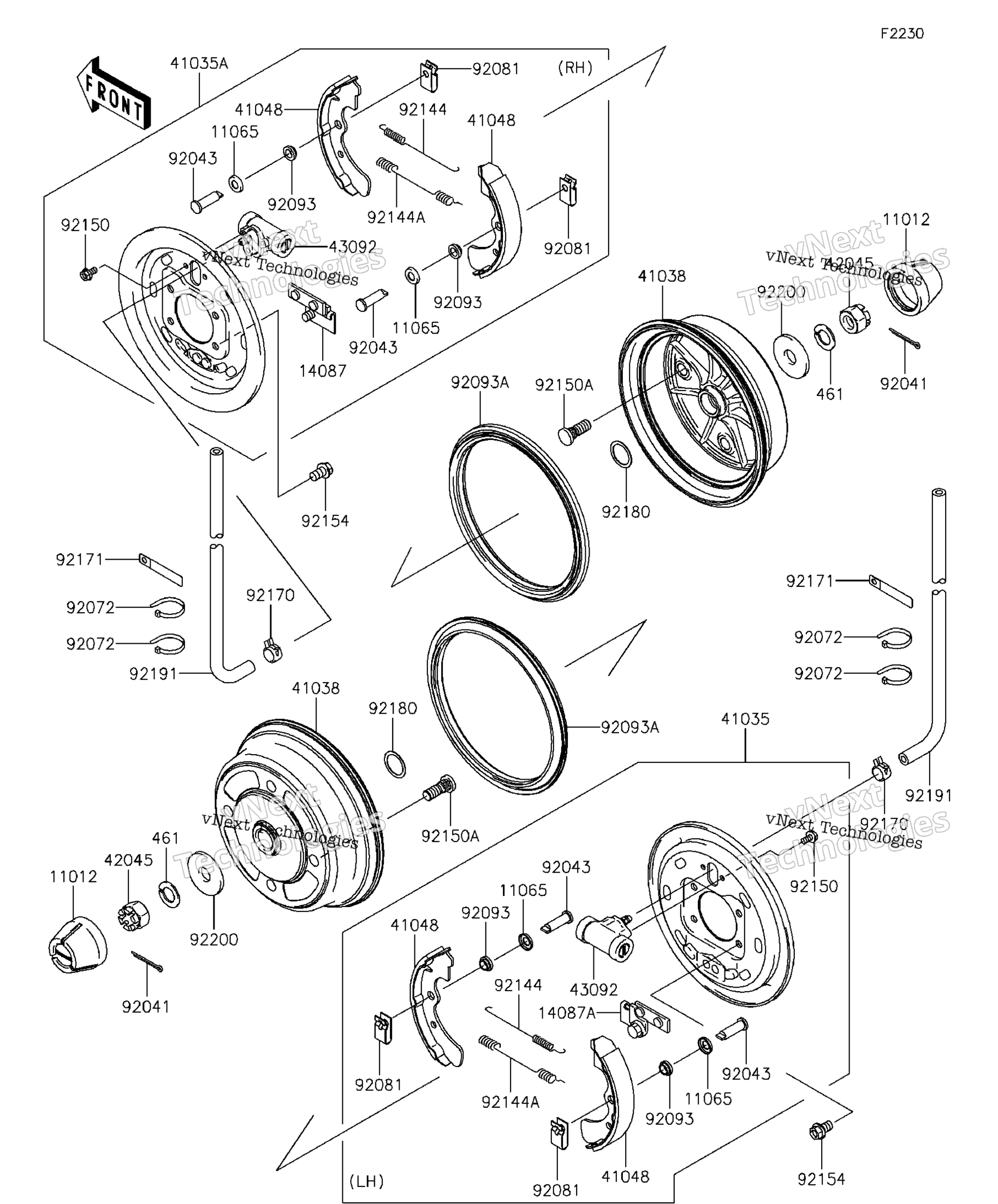 Передняя часть Hubs/Brakes