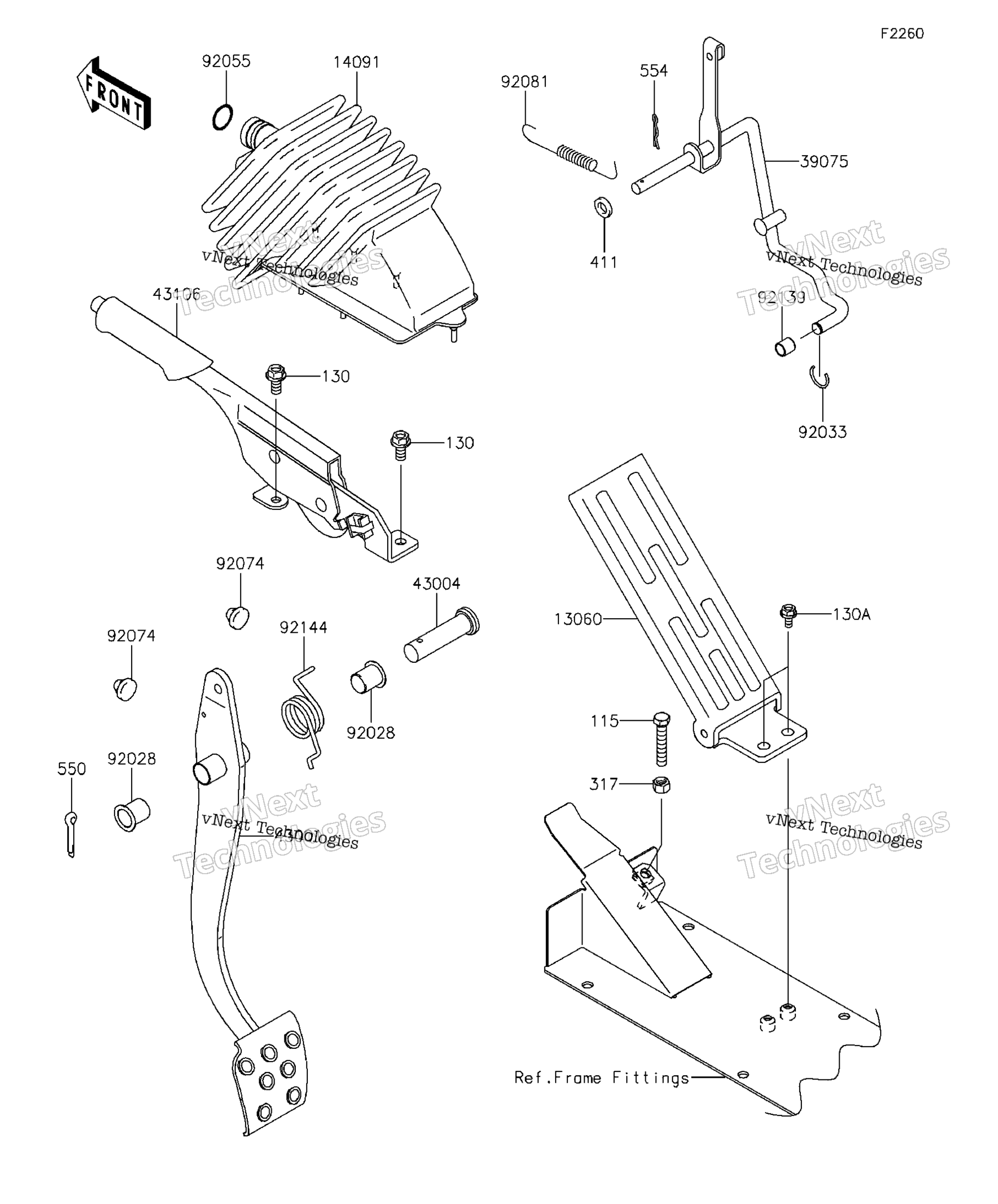 Тормоз Pedal/Throttle Lever