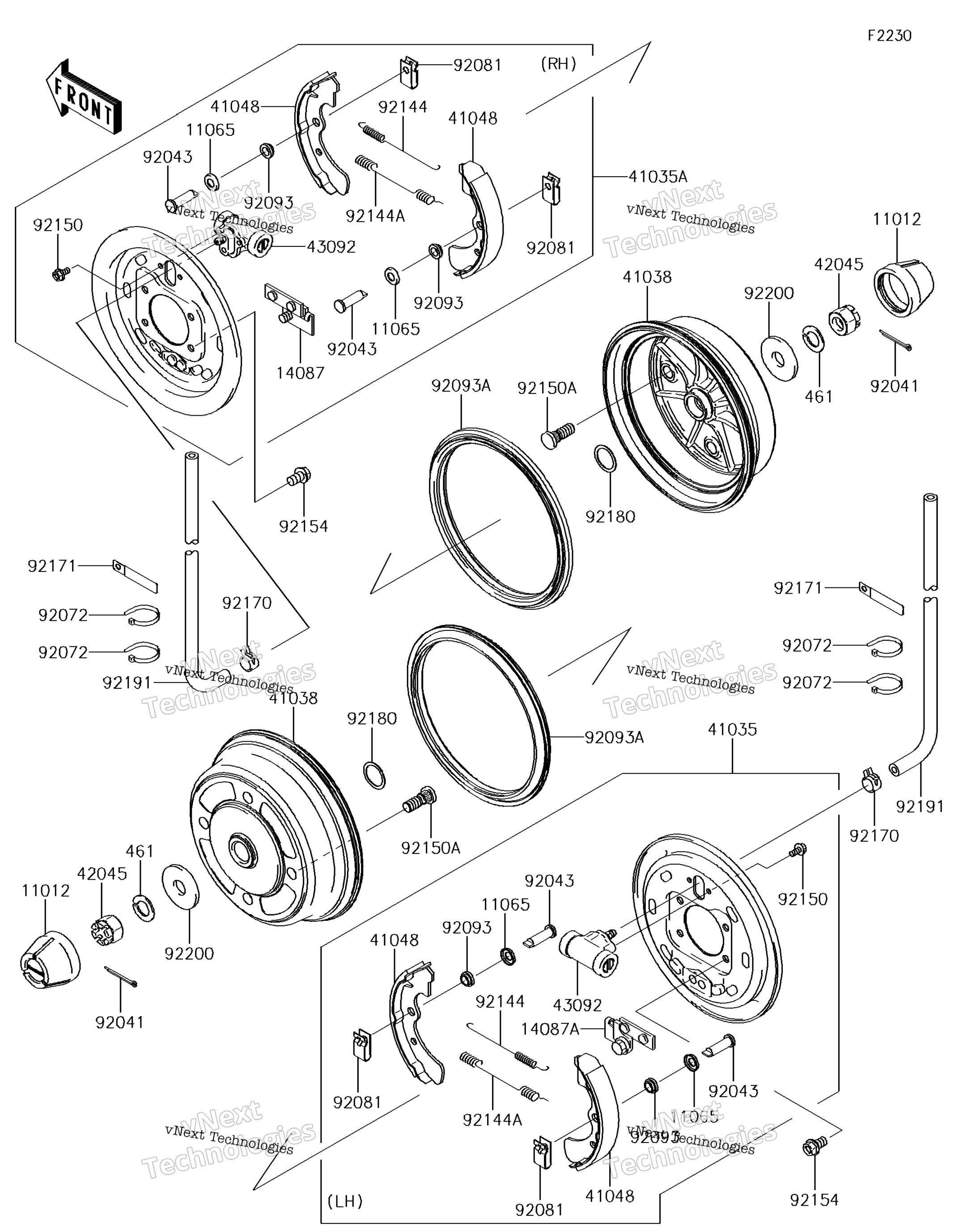 Передняя часть Hubs/Brakes