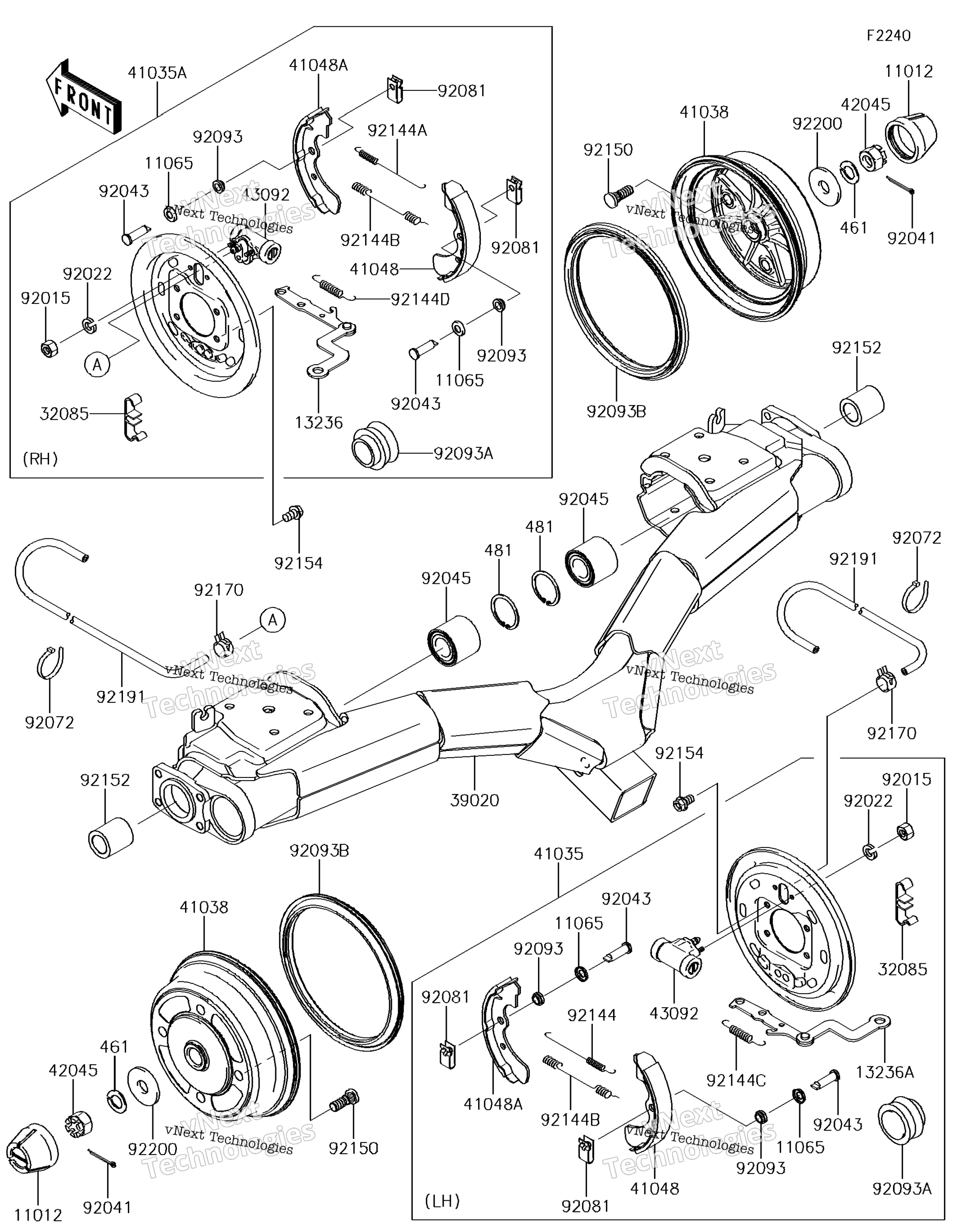 задний Hubs / Brakes