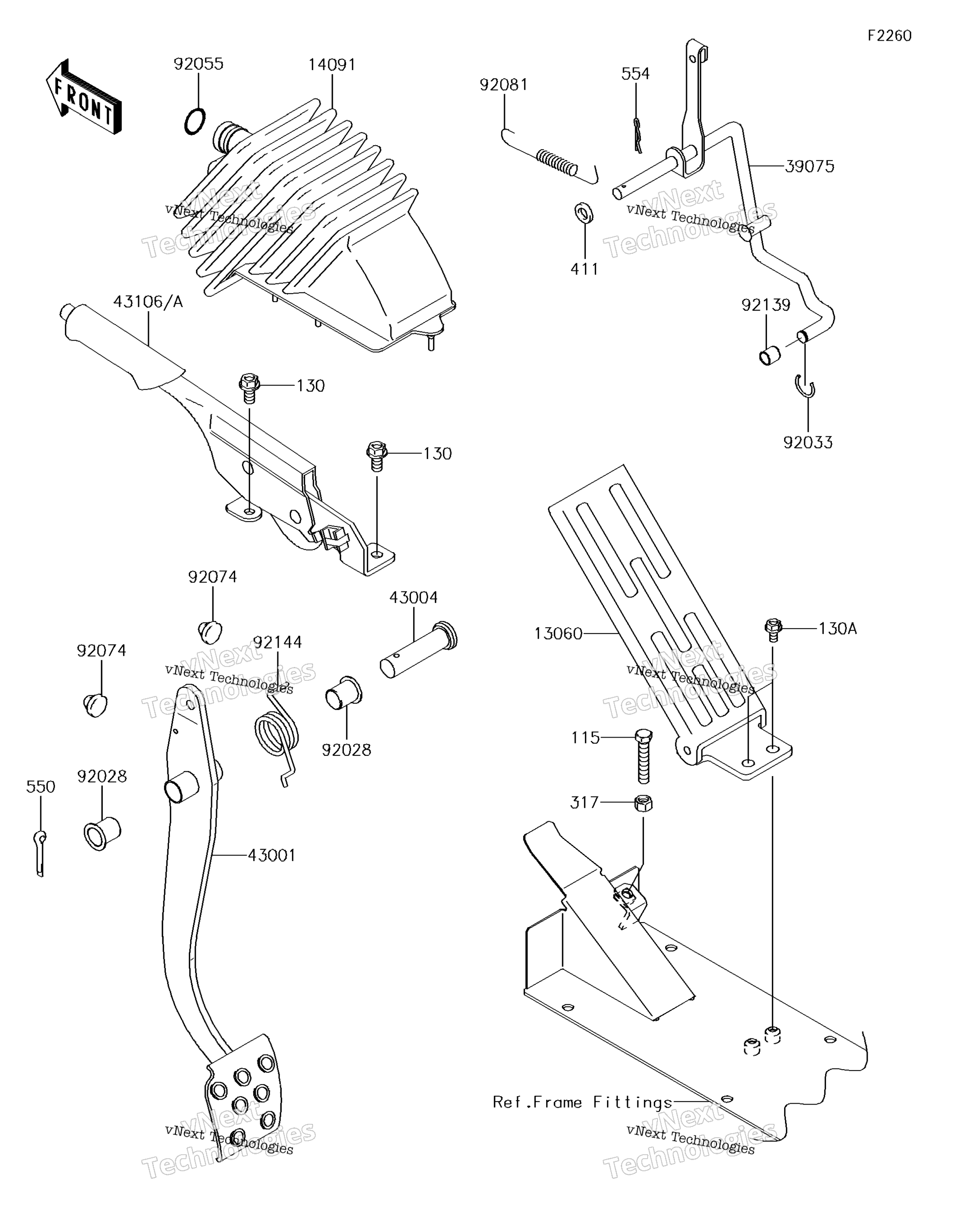 Тормоз Pedal/Throttle Lever