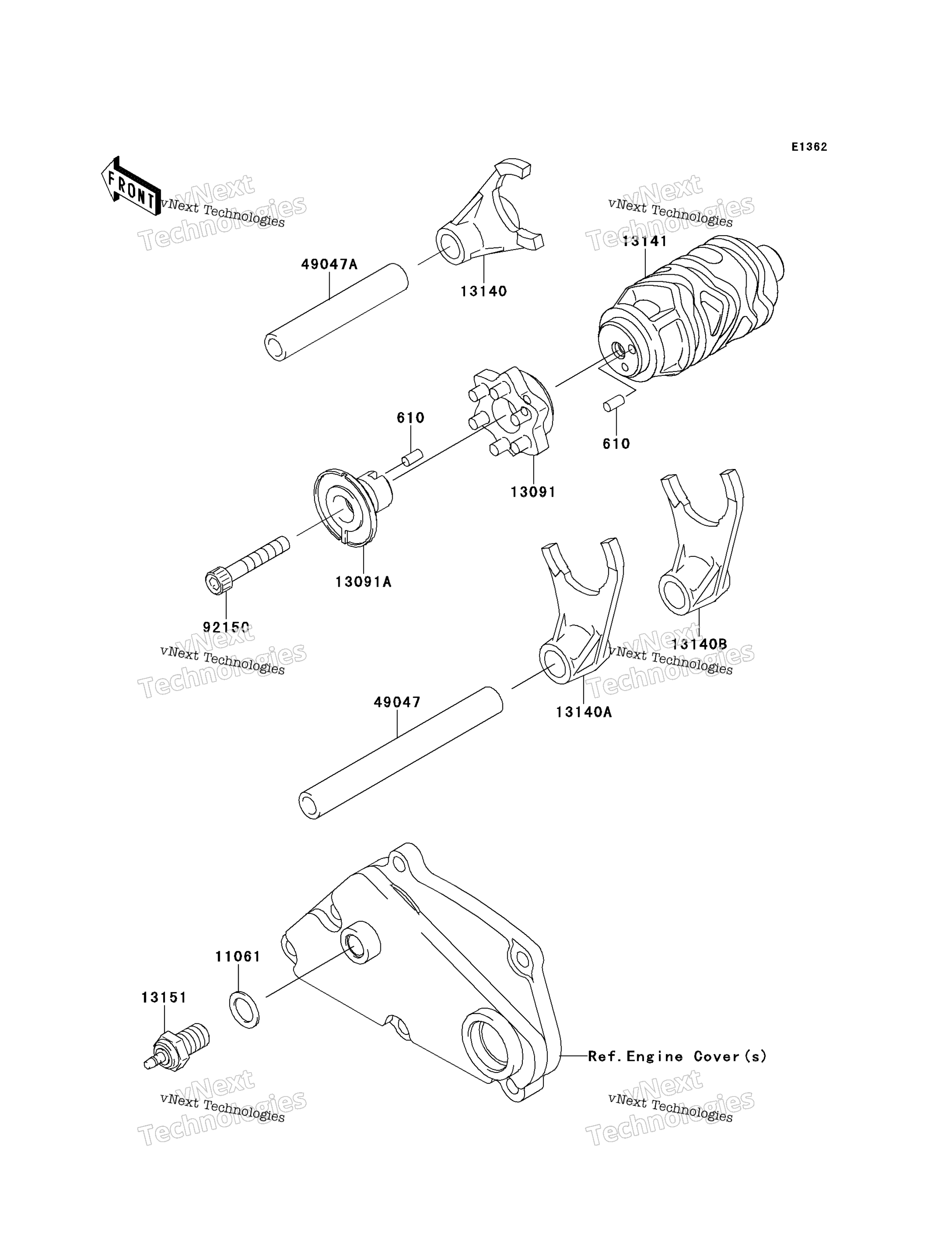 передача Change Drum / Shift Fork(S)