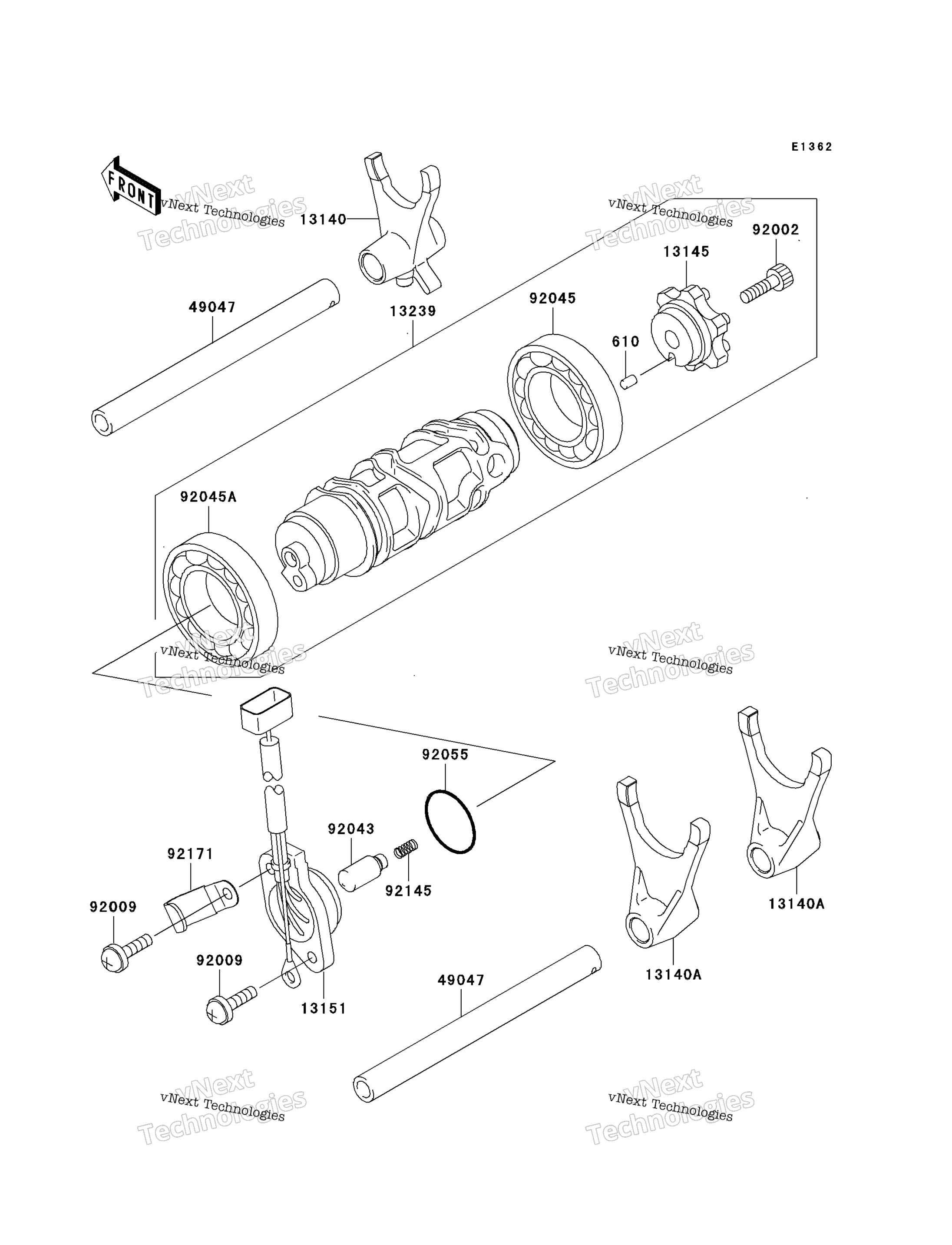передача Change Drum / Shift Fork(S)