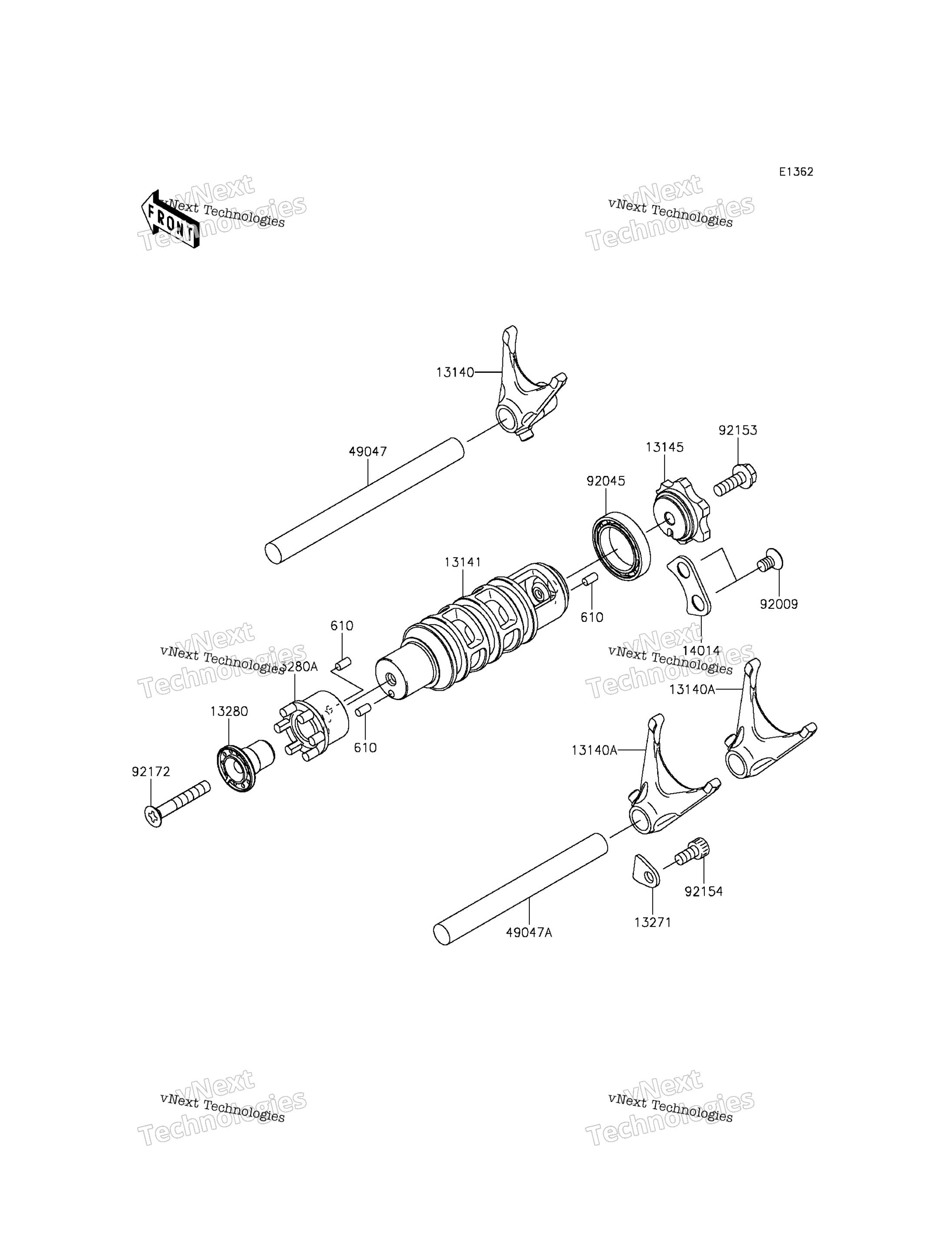 передача Change Drum / Shift Fork(S)